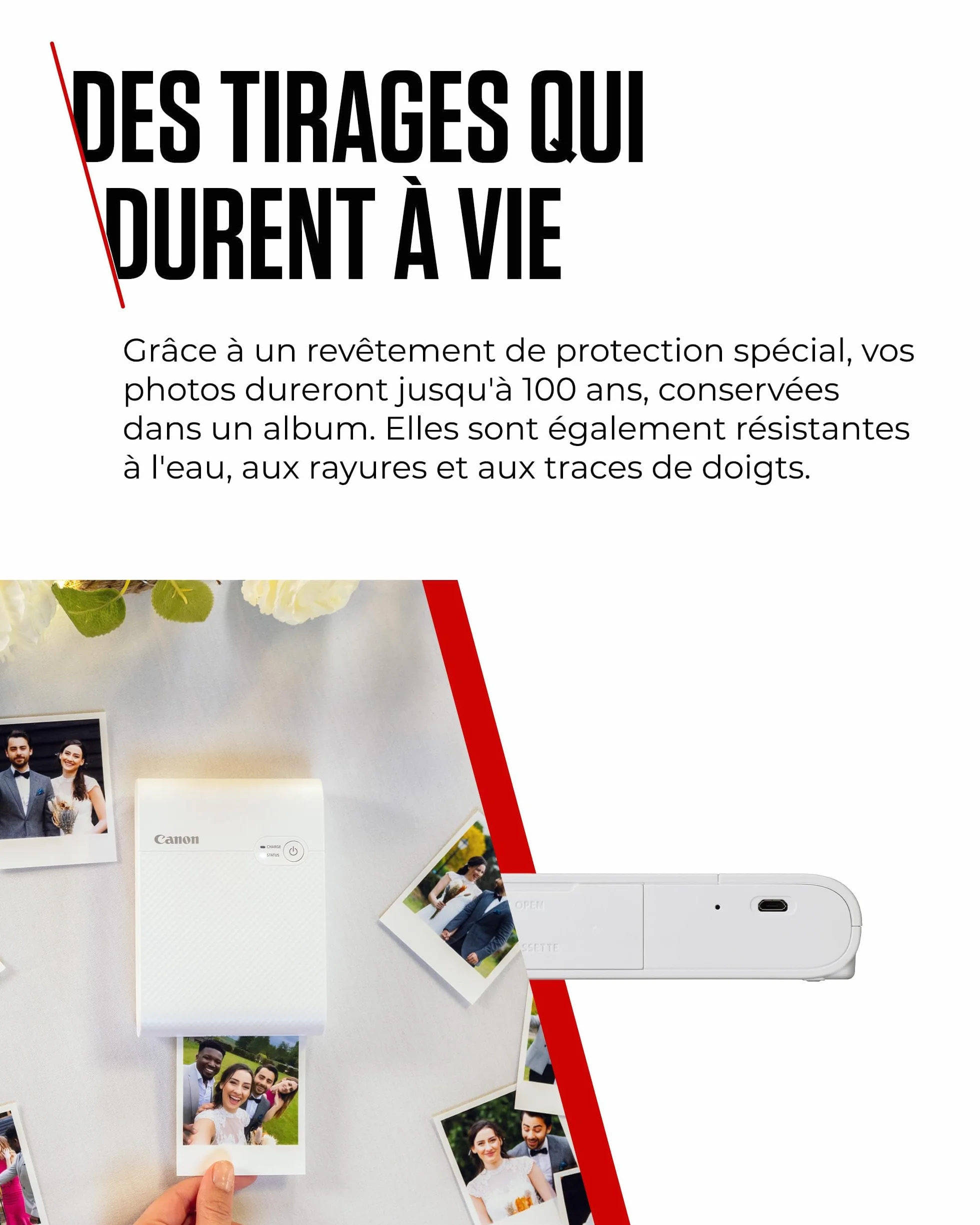 Canon SELPHY Square QX10 Imprimante Photo Portable - Blanc