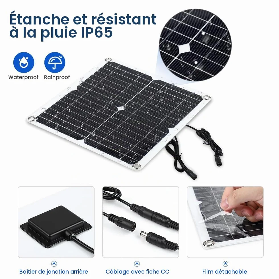 Kit de ventilateur à panneau solaire 12 W résistant aux intempéries CC pour poulailler serre abri jardin