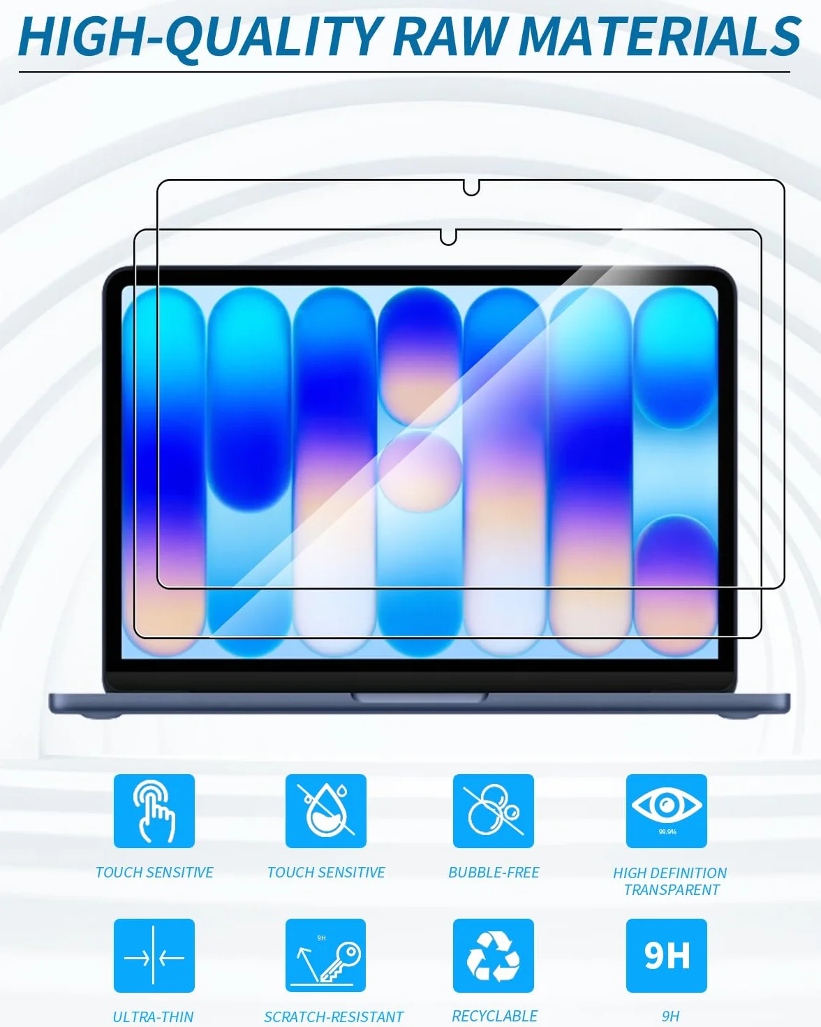 Film de protection d'écran pour MacBook Neo 13 pouces 2026, PET antireflet HD