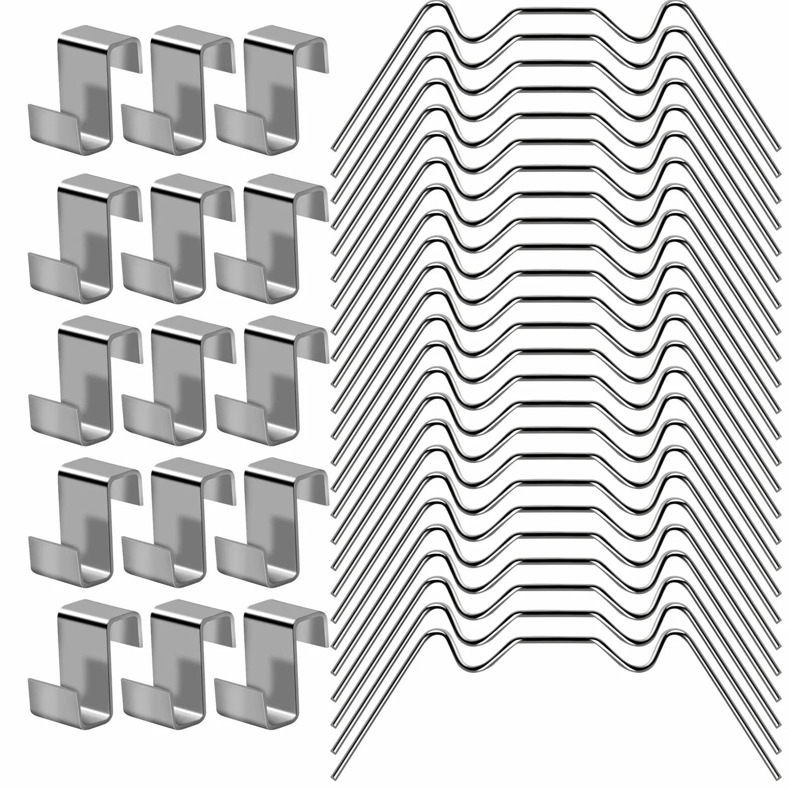 Clips de Vitrage pour Serre - Kit de Réparation 50 Pinces W et 50 Clips Z