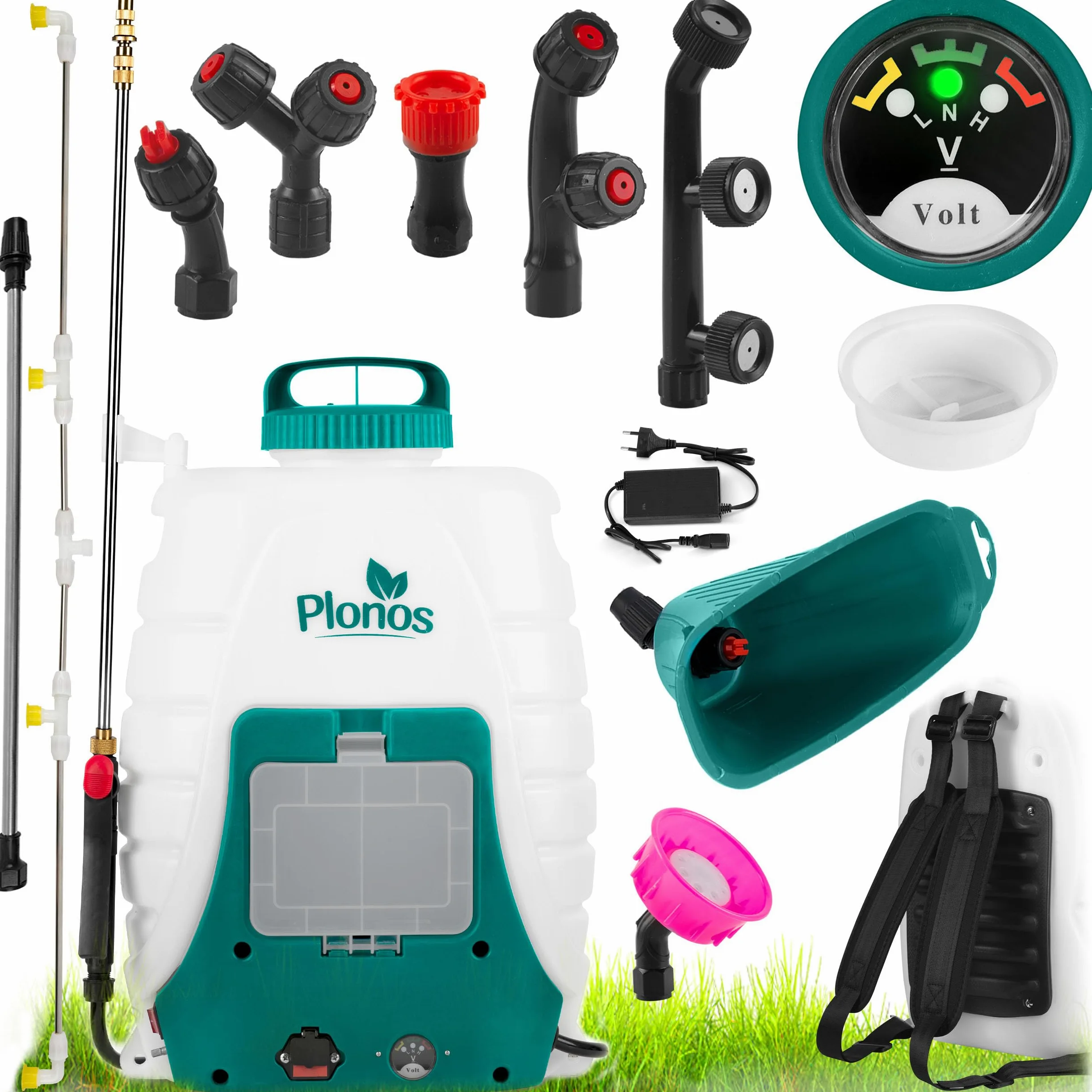 Rechargeable Pulvérisateur À Pression Sac À Dos Capacité 18 L Rechargeable 8 Ah Lance 4 Buse 8 Buses Amovibles