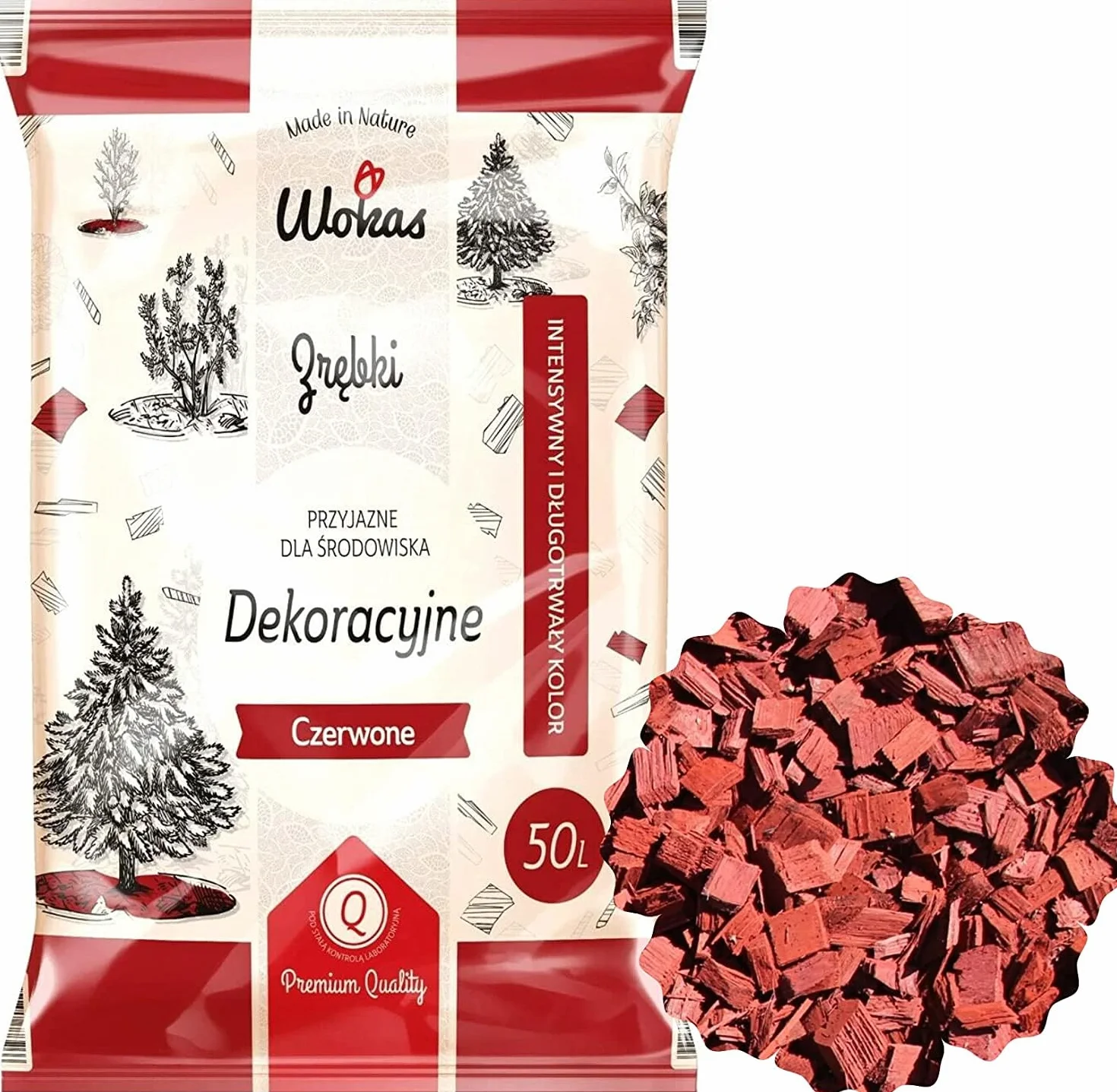 PSB Écorce de bois décorative rouge pour jardin mariage décoration paysage