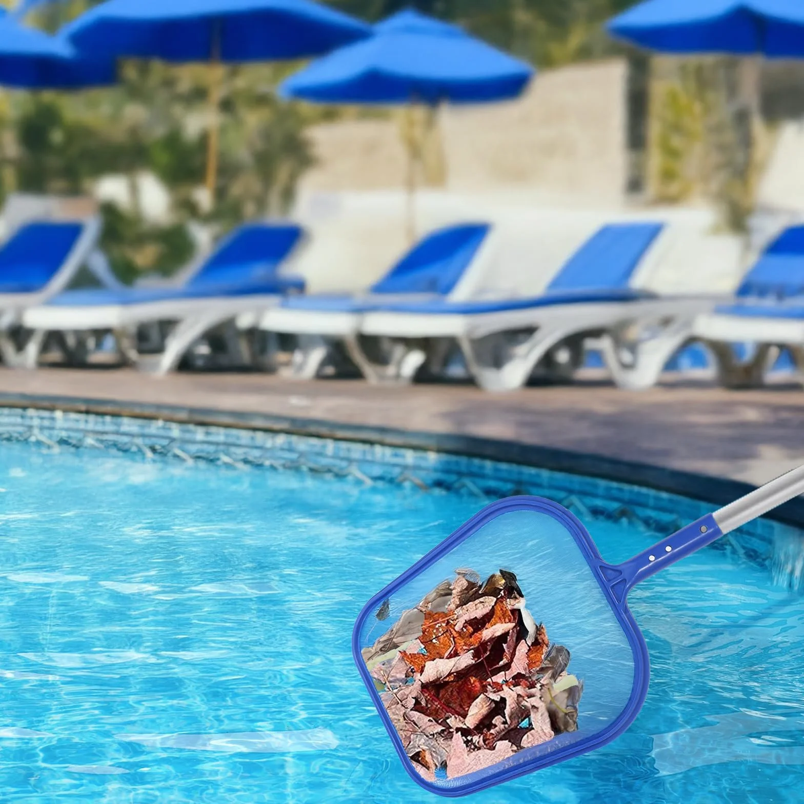 Épuisettes de Piscine Lot de 2 - Filet de Nettoyage Robuste pour Feuilles et Saleté