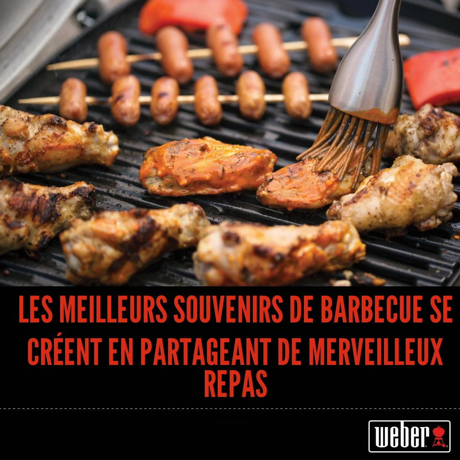 Weber Spatule de barbecue 40cm acier inoxydable poignée confortable lave-vaisselle Noir