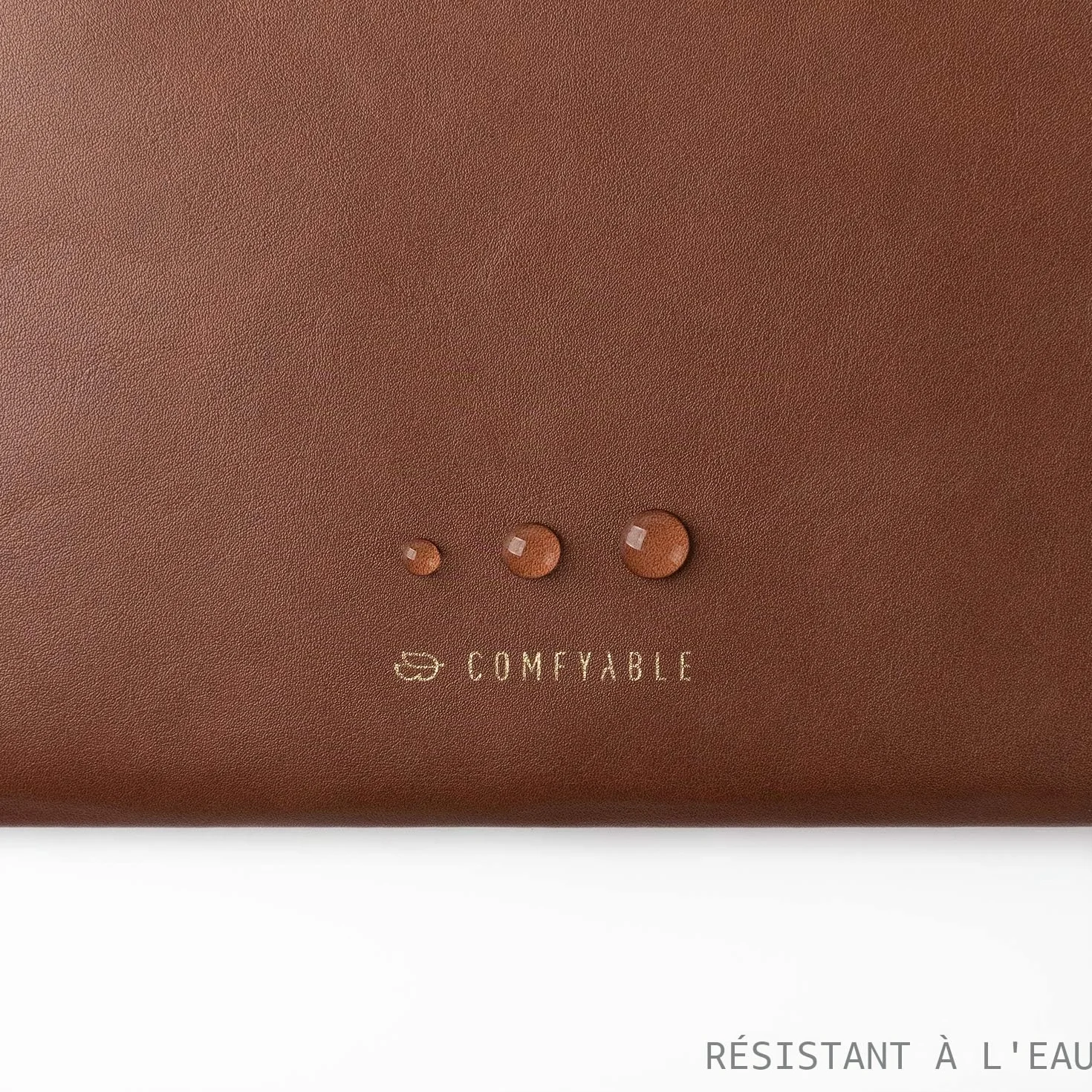 Comfyable Housse Protection Fine Ordinateur Portable Compatible MacBook Air MacBook Pro 13/13,3/14" Pochette Simili-Cuir Marron