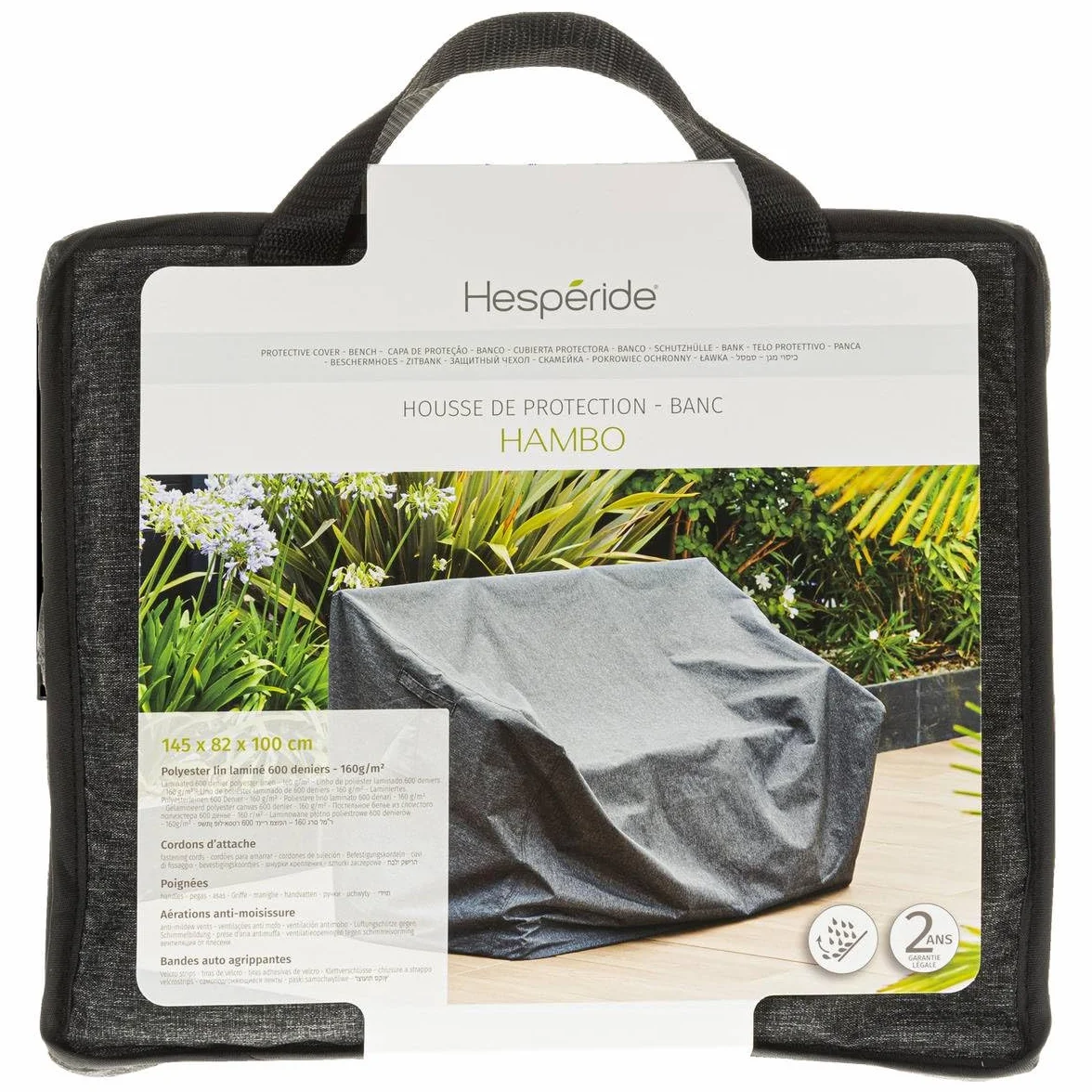 Hespéride Housse de Protection Banc 145x100x82cm Polyester