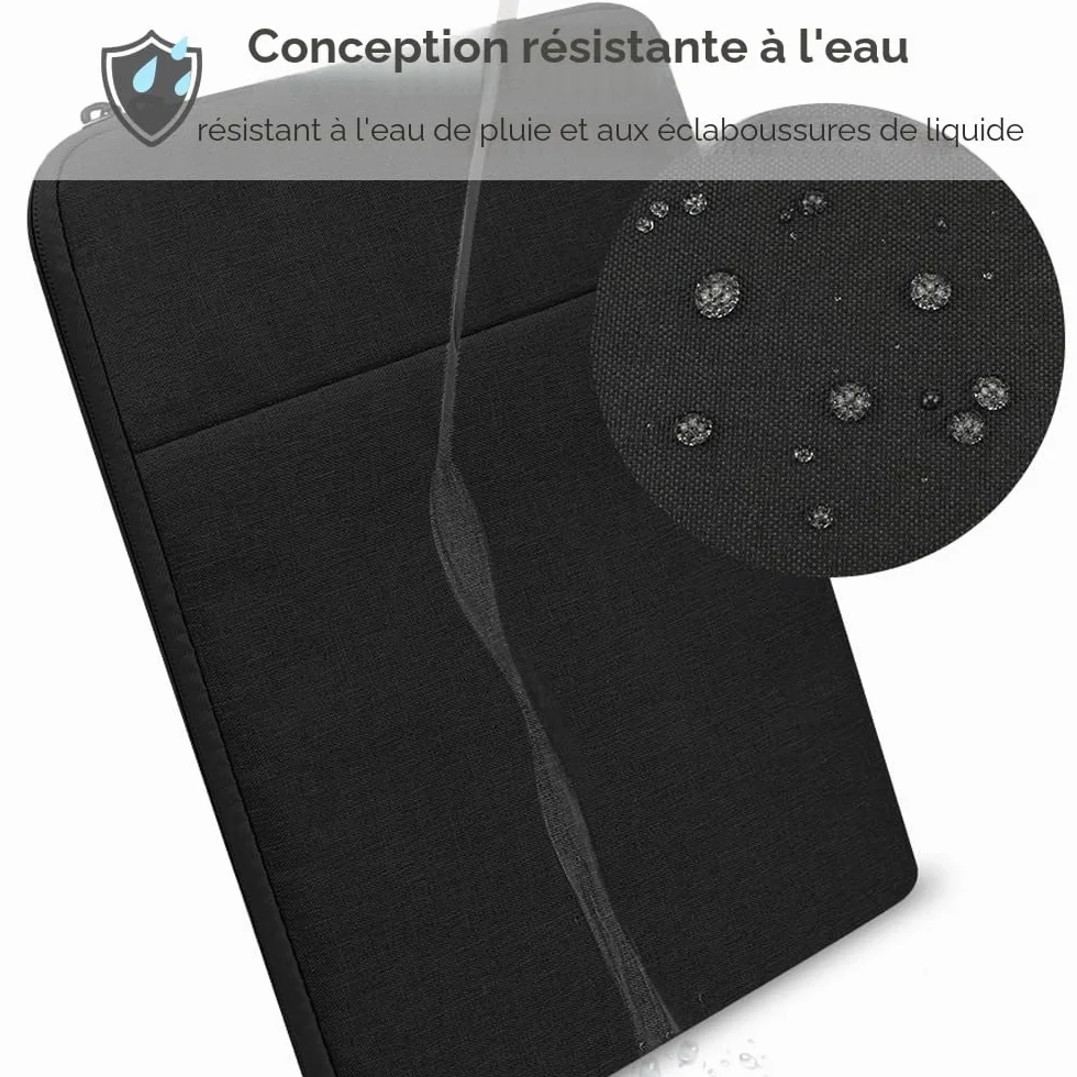 ProElife Housse 15 Pouces pour MacBook Air 15 Pouces M5 M4 M3 M2 (2026-2023) A3448/A3241/A3114/A2941, Sac résistant à l'eau, Transport et Voyage (Noir)