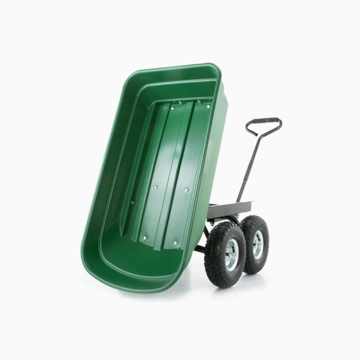 Avilia Brouette de Jardin Polyvalente 75 l avec Baignoire Rabattable et Roues pneumatiques – Solution optimale pour Le Transport du Bois, Les Plantes et Les matériaux de Jardinage en ABS Vert