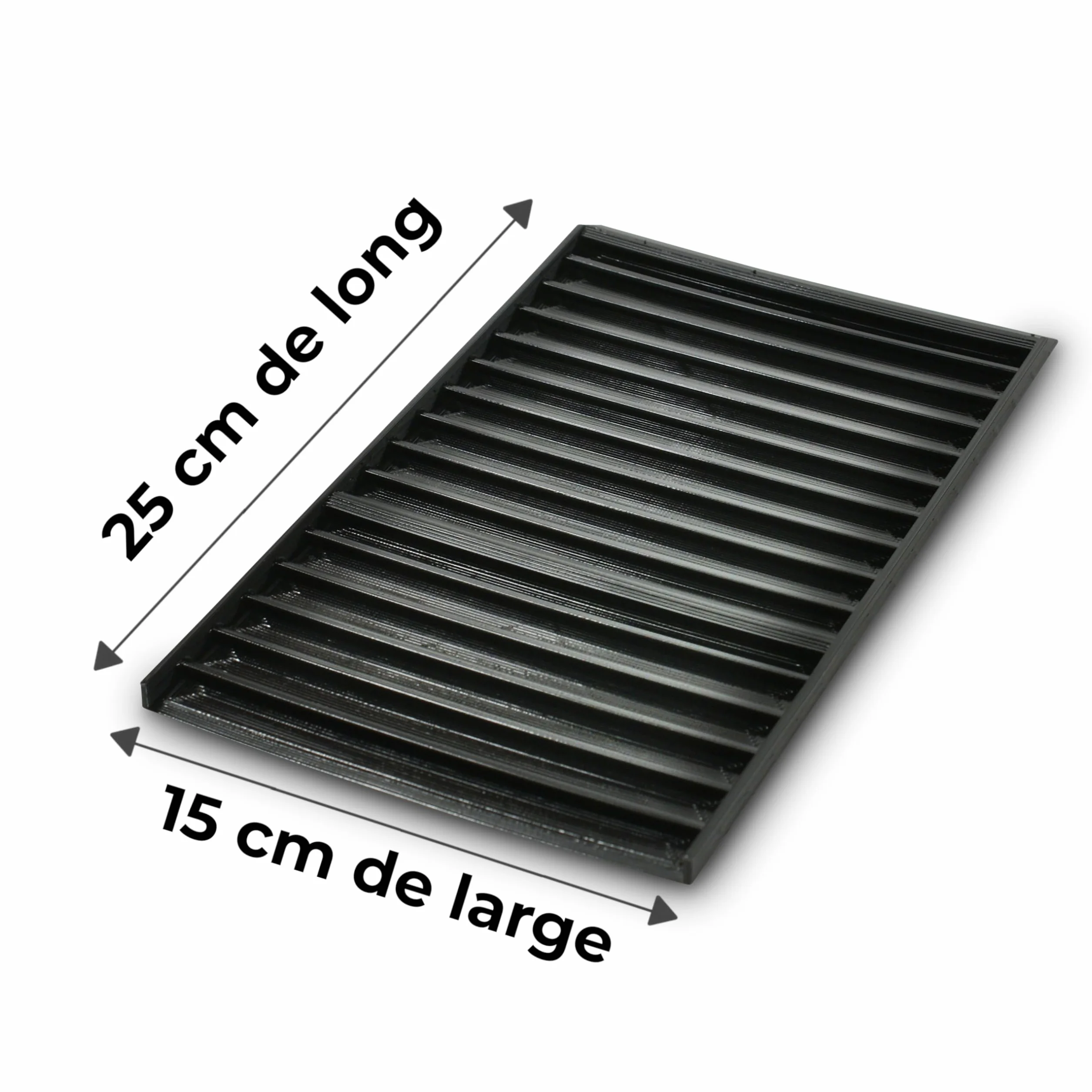 Tapis de Lavage d'or en Caoutchouc Noir découpable pour Sluice Box