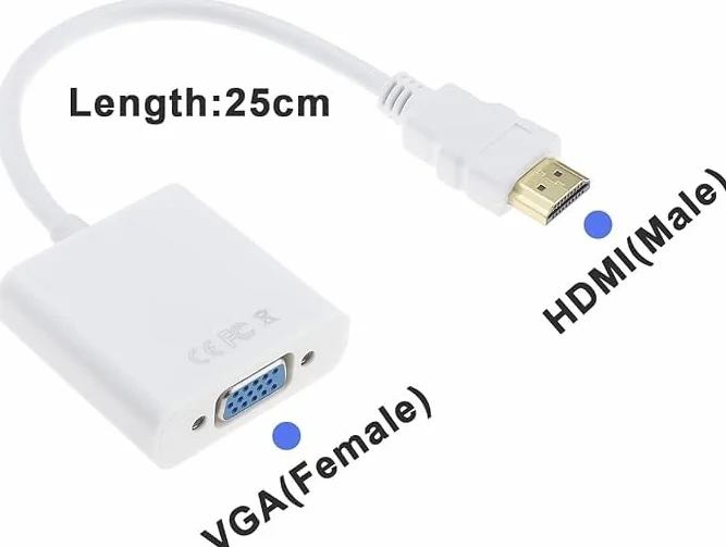 Adaptateur HDMI vers VGA Blanc