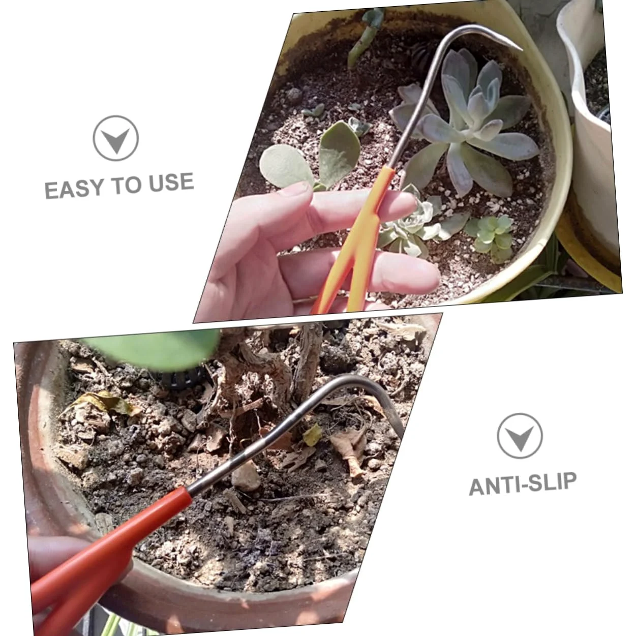Toyvian 5 Pièces Couteau à Crochet Dissolvant Désherbage Outil De Jardinage Tirage Outil De Suppression Désherbeur Manuel Les Professionnels Remettent La Main à Nouveau Acier Inoxydable