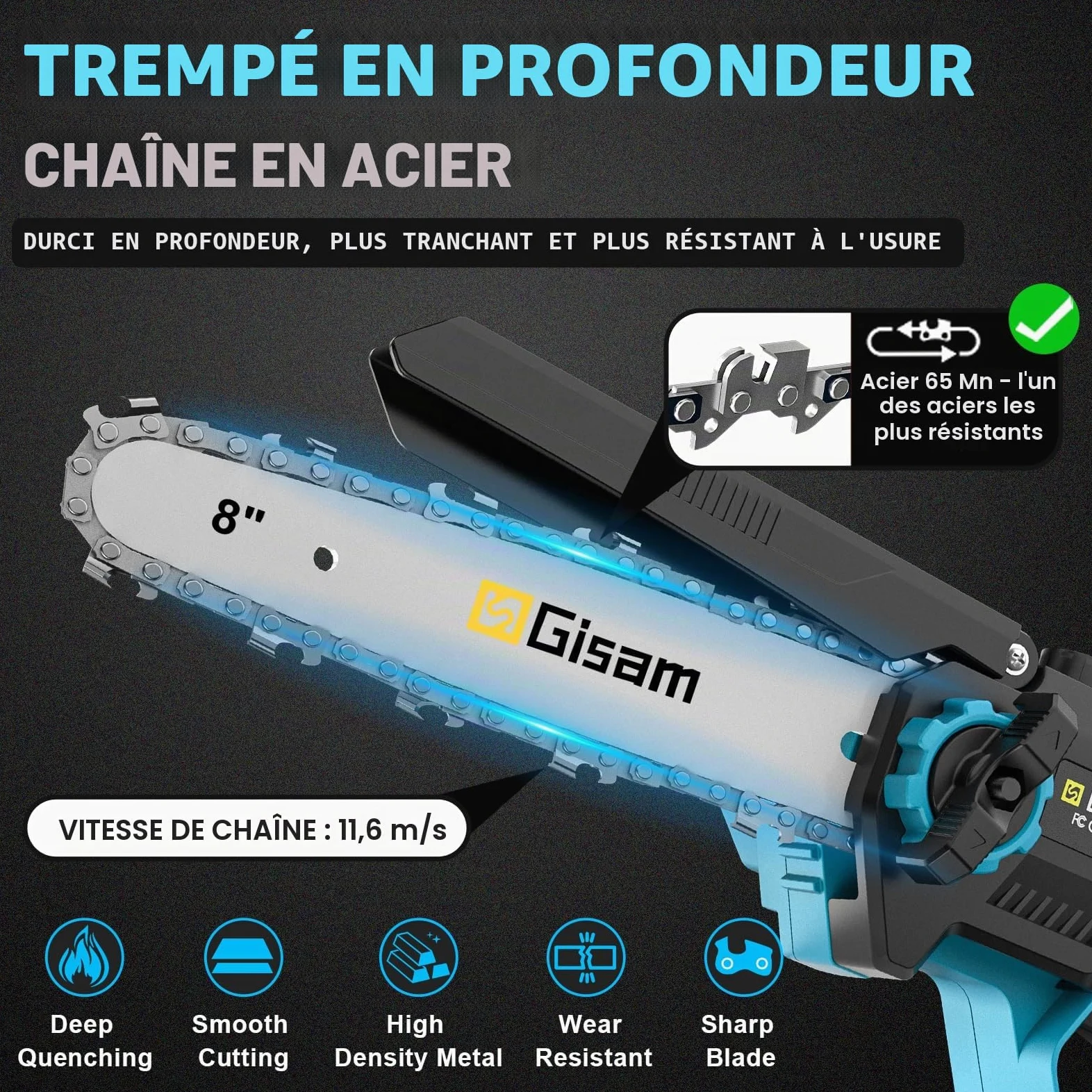 Mini TronçOnneuse 2 En 1 Avec Perche TéLescopique,Moteur Sans Balais 2600w,TronçOnneuse 8 Pouces, Lubrificateur Automatique Et 2 * 4000 Mah,Extensible Jusqu'à 4,2m Pour Branches D'Arbres, Coupe