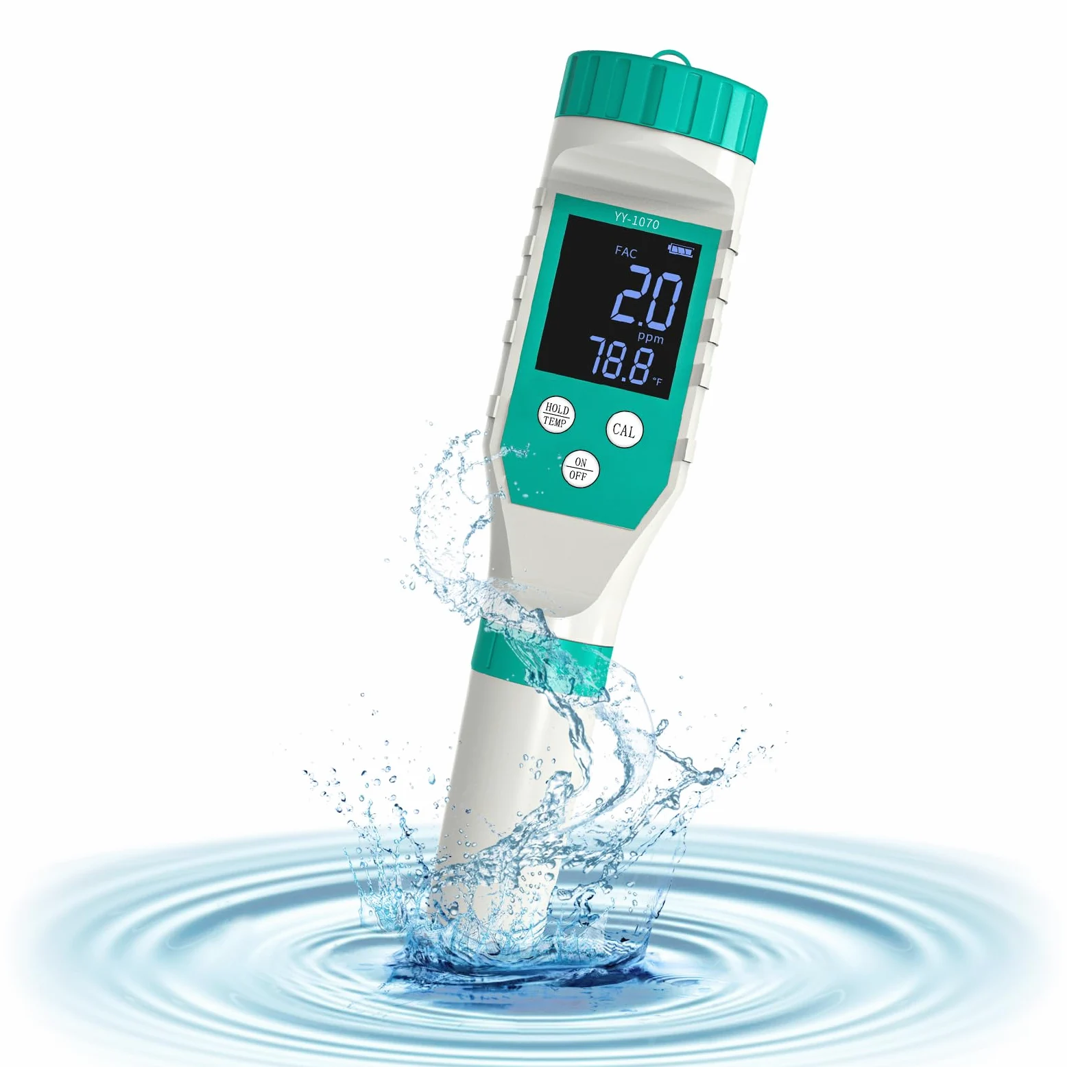 FAC ORP Appareil de mesure numérique du chlore et du pH de piscine 7 en 1 pour aquariums hydroponiques