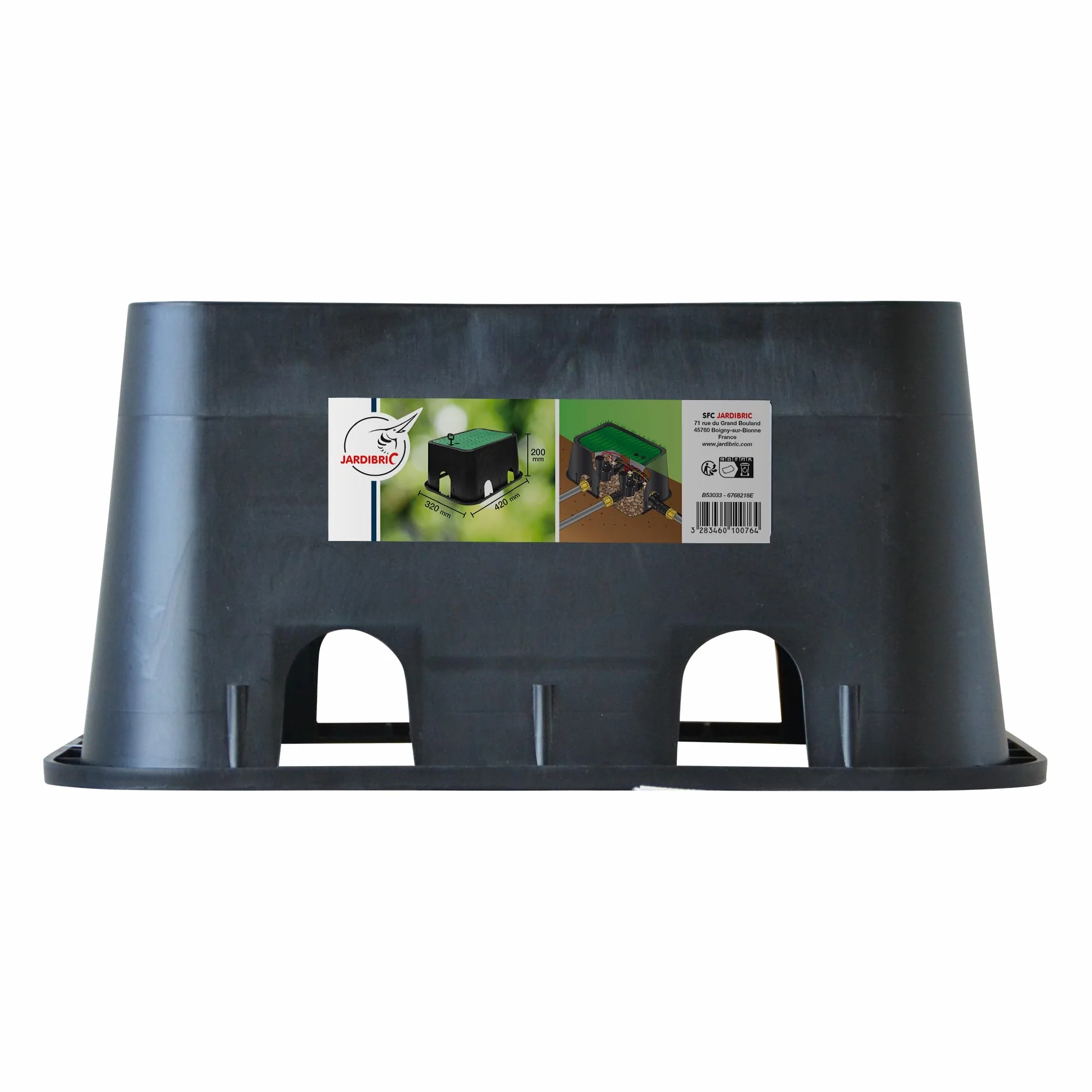 Jardibric Regard Arrosage 420 x 320 x 200 mm 1-2 Électrovannes Polypropylène Enterré