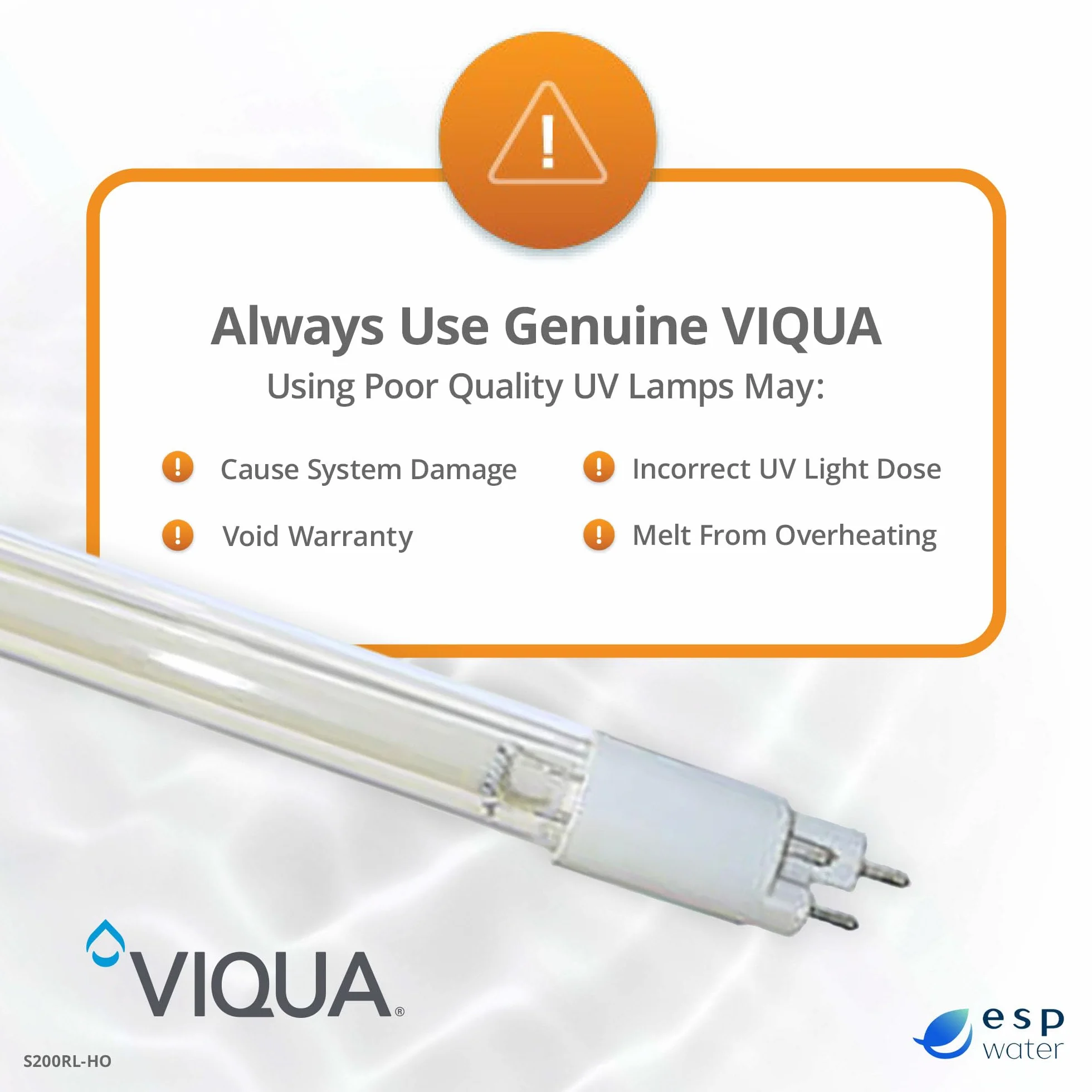 VIQUA S200RL-HO Lampe UV de Rechange VH200