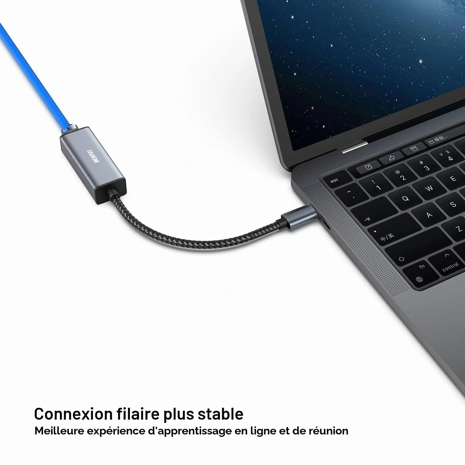 BENFEI Adaptateur USB-C vers Ethernet RJ45 LAN pour MacBook Pro 2019/2018/2017, MacBook Air