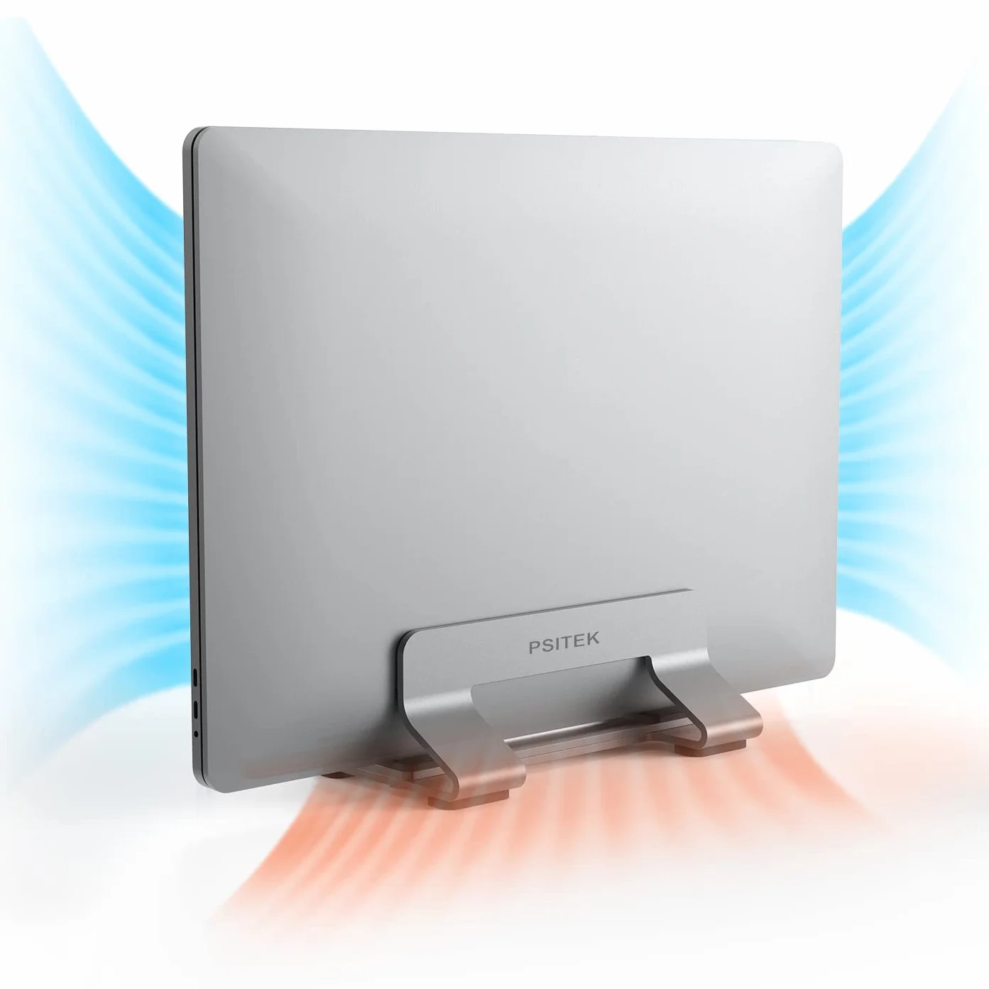 Support Vertical pour Laptop en Aluminium, Fente Réglable 12-42mm, Rangement Gain de Place pour MacBook