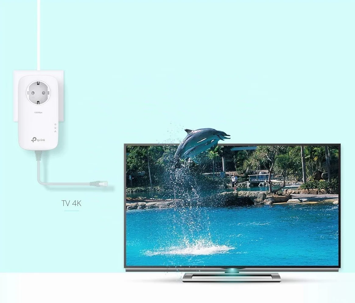 TP-Link CPL AV1300 TL-PA8010P KIT 1300 Mbps 1 Port Gigabit Prise Intégrée Pack de 2 Blanc