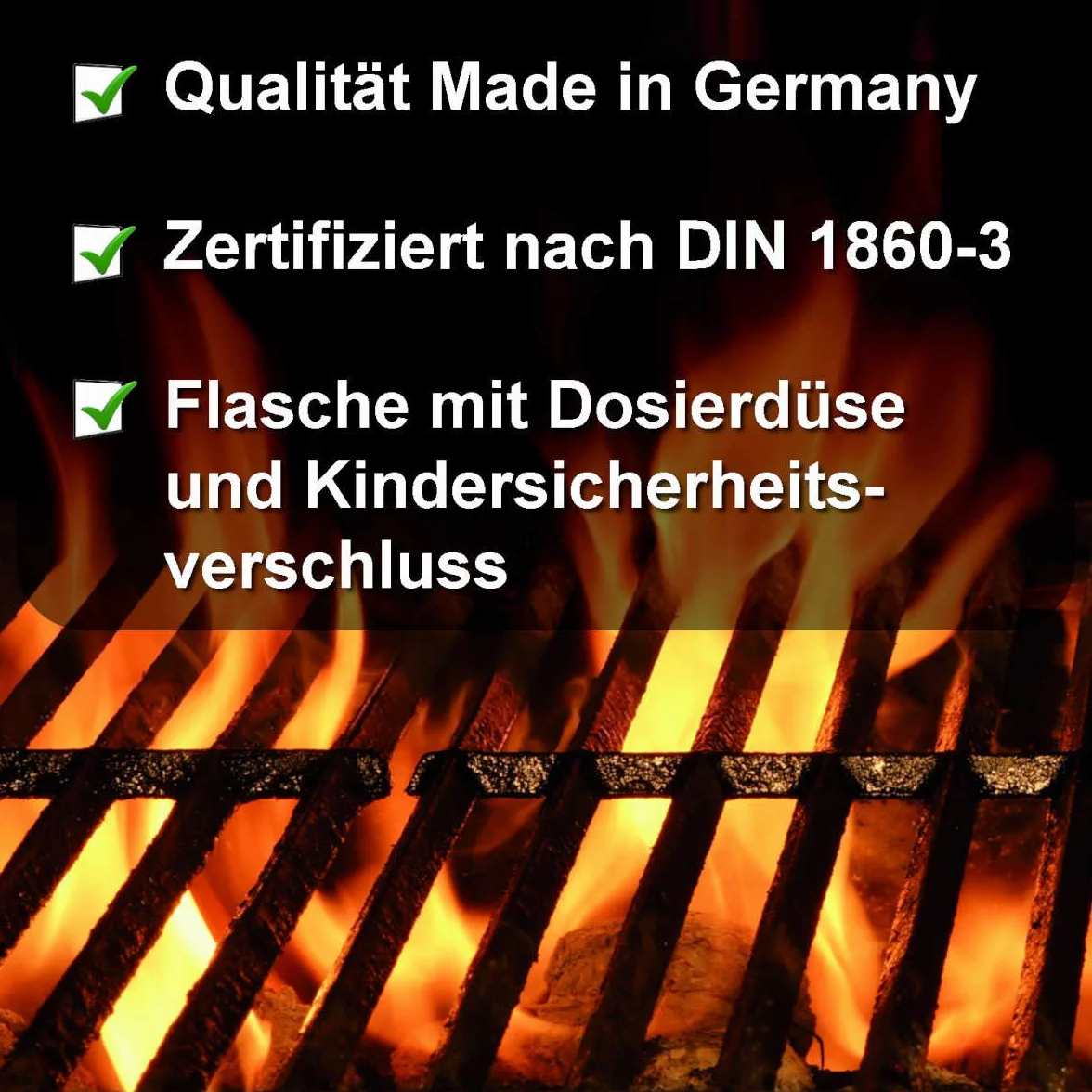 Allume-barbecue liquide 6 x 1 l – Certifié DIN – Fabriqué en Allemagne