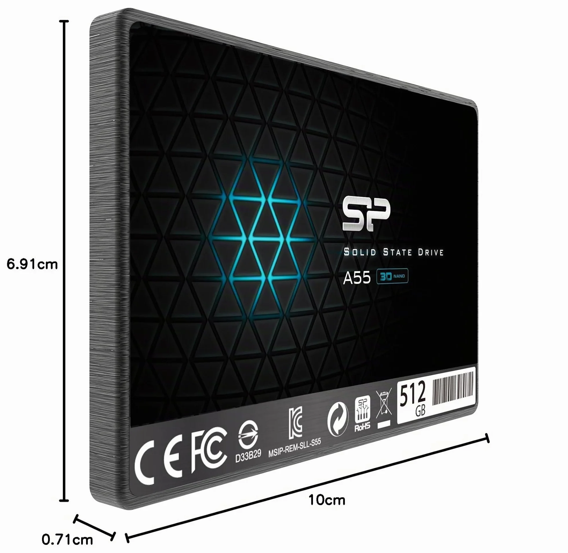 Silicon Power SSD 512GB 3D NAND A55 2.5" SATA III Internal Solid State Drive