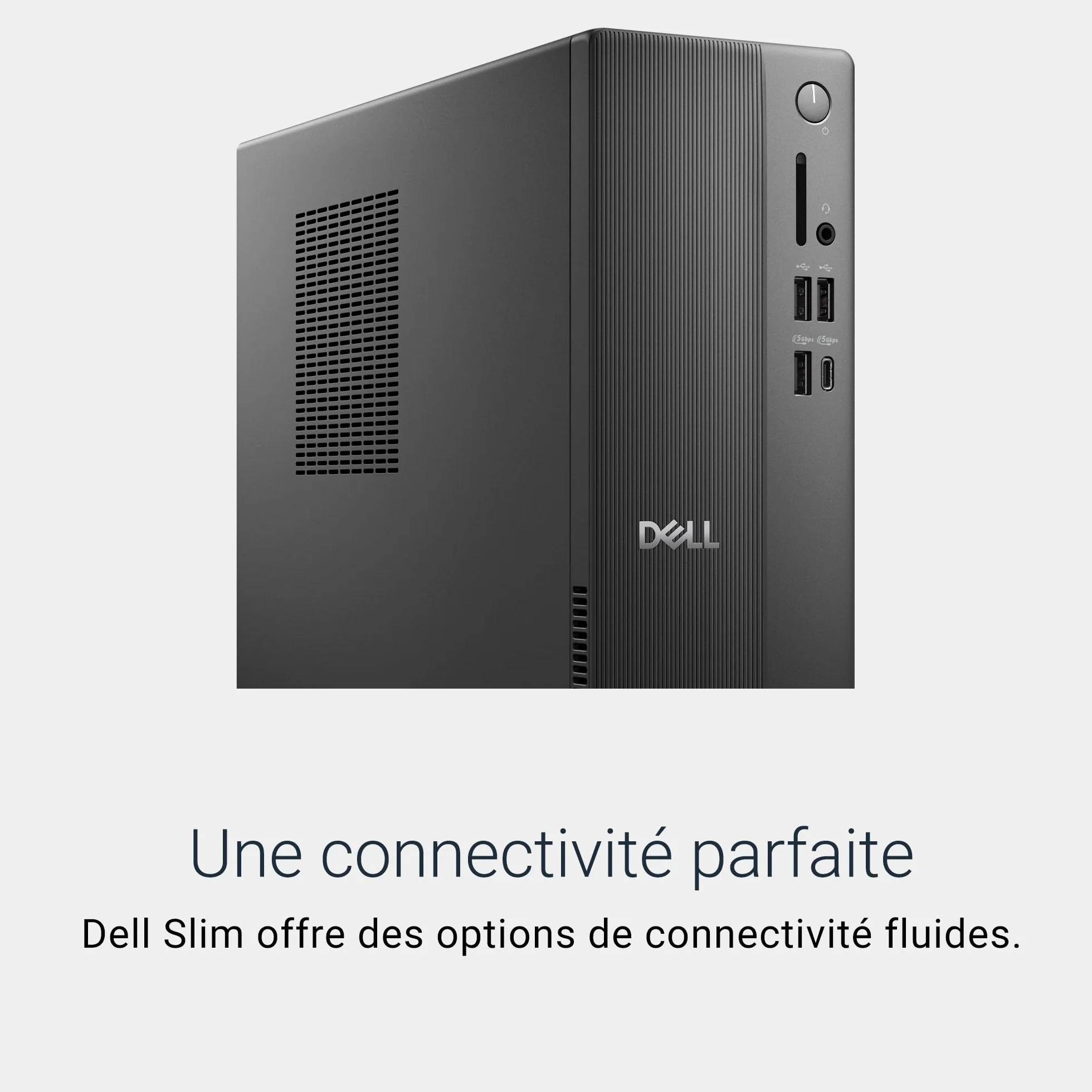 Dell Slim ECS1250 Ordinateur Fixe Intel Core Ultra 5 16Go RAM SSD 1To Wi-Fi 6 Bluetooth Windows 11 Home Noir