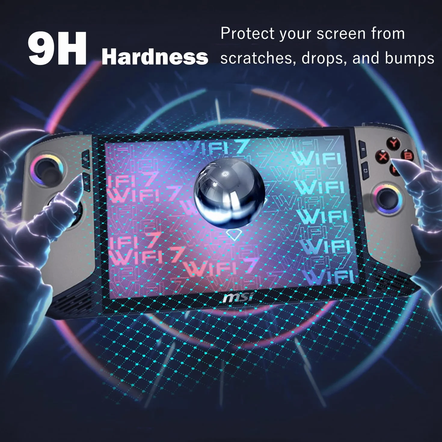 Protecteur d'écran en verre trempé 9H pour MSI Claw A8/Claw 8 AI+ A2VM 2025 (8"), Lot de 2, anti-rayures