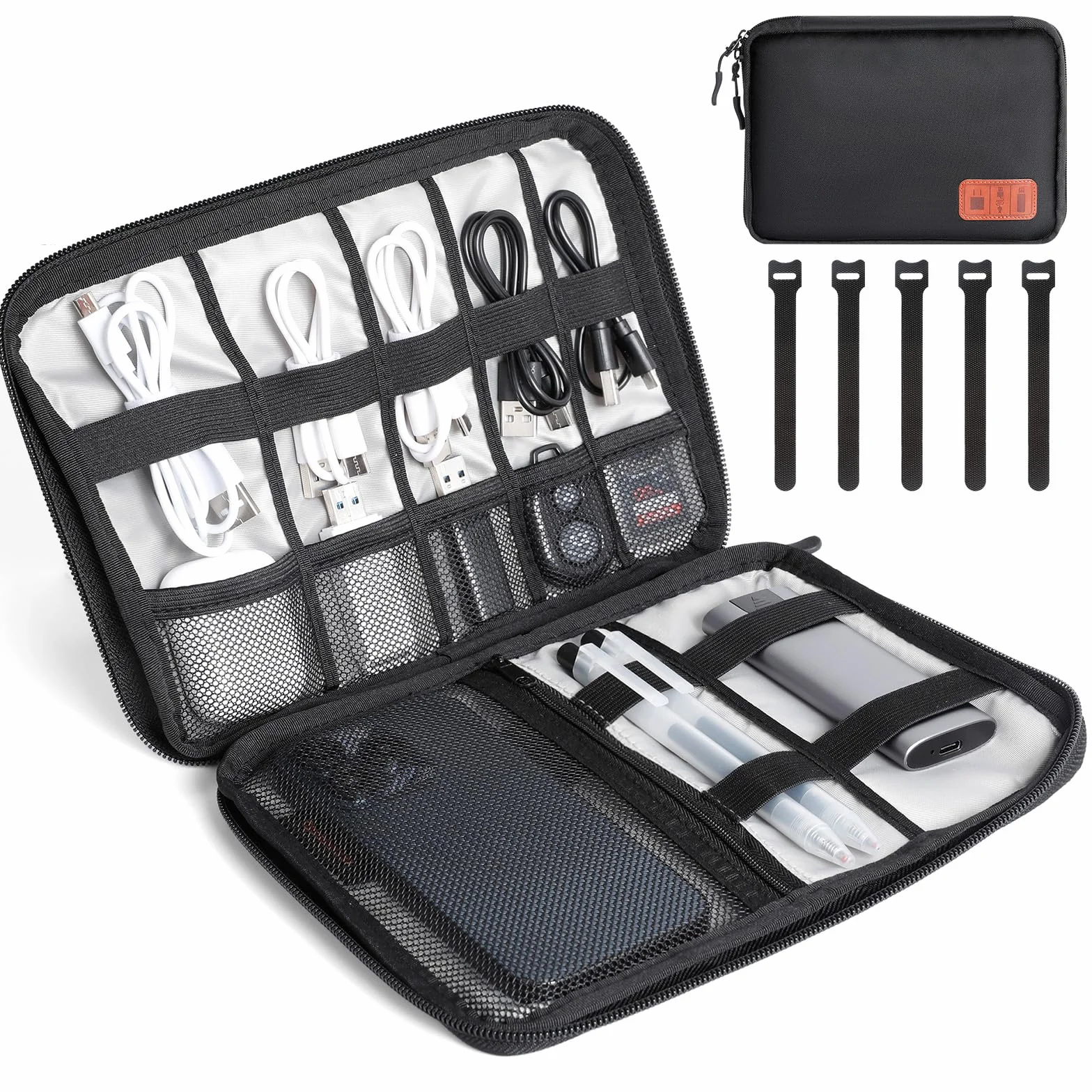 Cozary Sac de Rangement de Câbles, Organisateur d'Accessoires Électroniques pour Voyage
