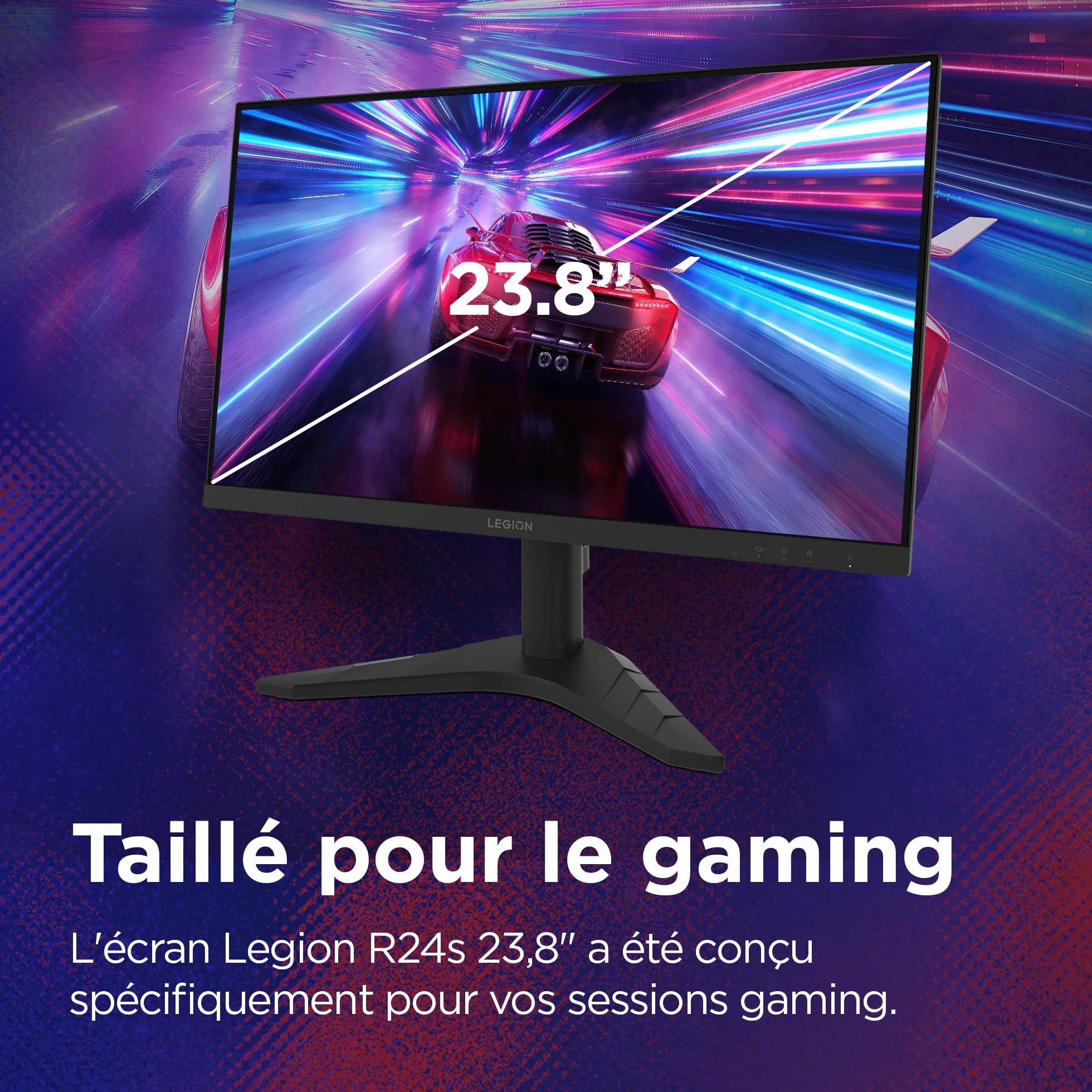 Lenovo Legion R24s Écran 23.8'' FHD IPS 144 Hz 1 ms HDMI DP Noir