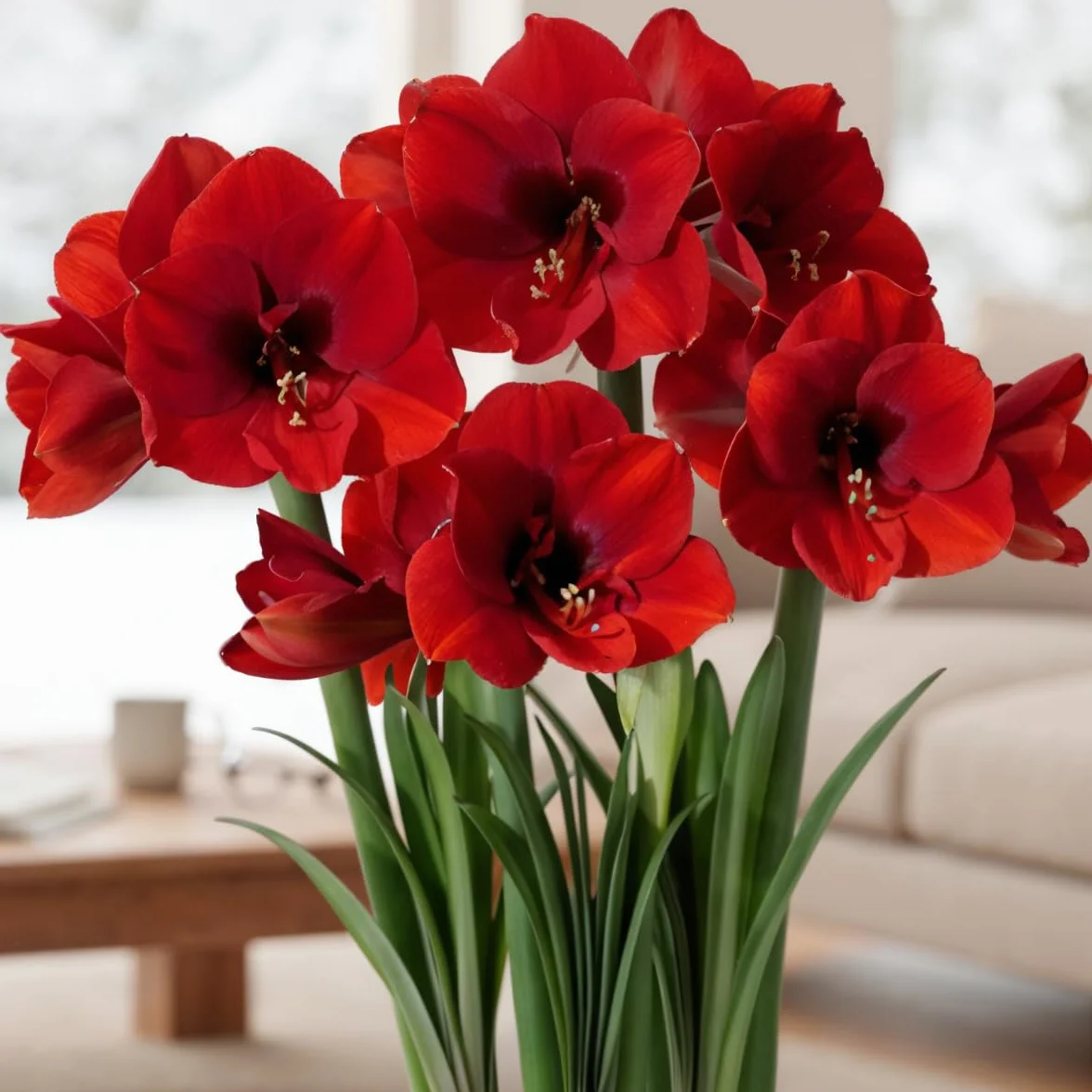 Amaryllis Bulbe Red Lion - Bulbes à fleurs grand format 26/30 - Hippeastrum de Hollande