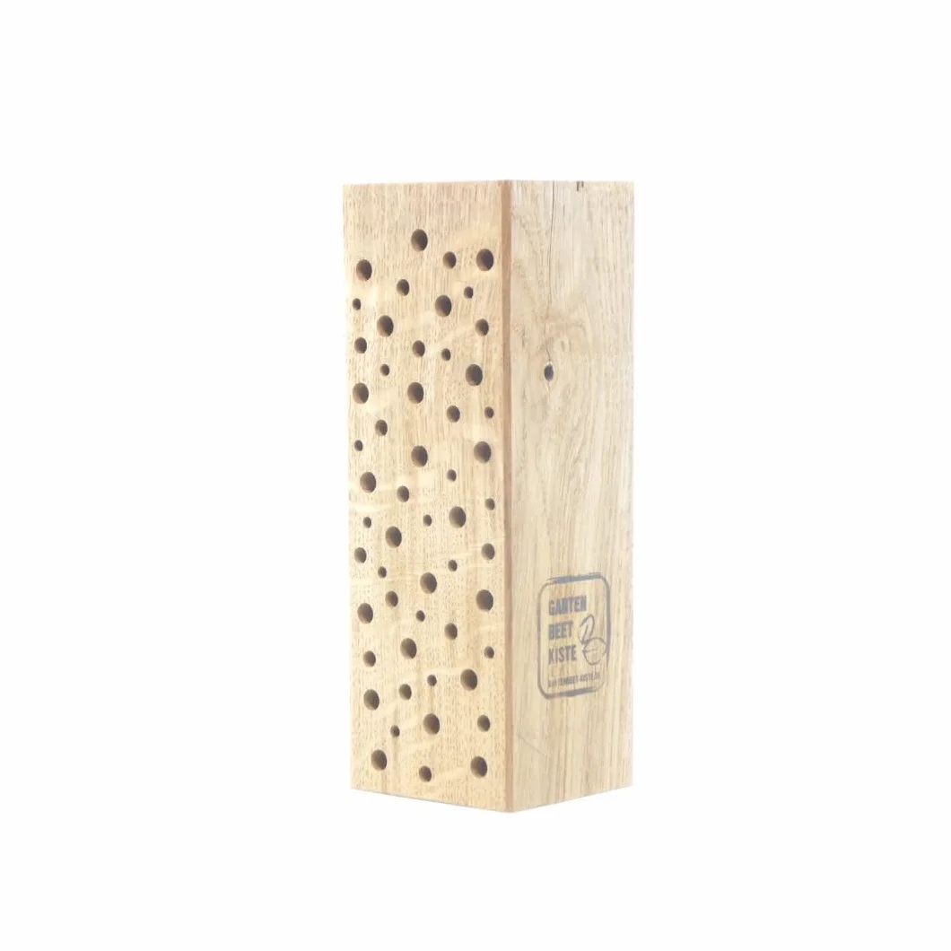 Hôtel à insectes pour abeilles sauvages Chêne massif 25 cm
