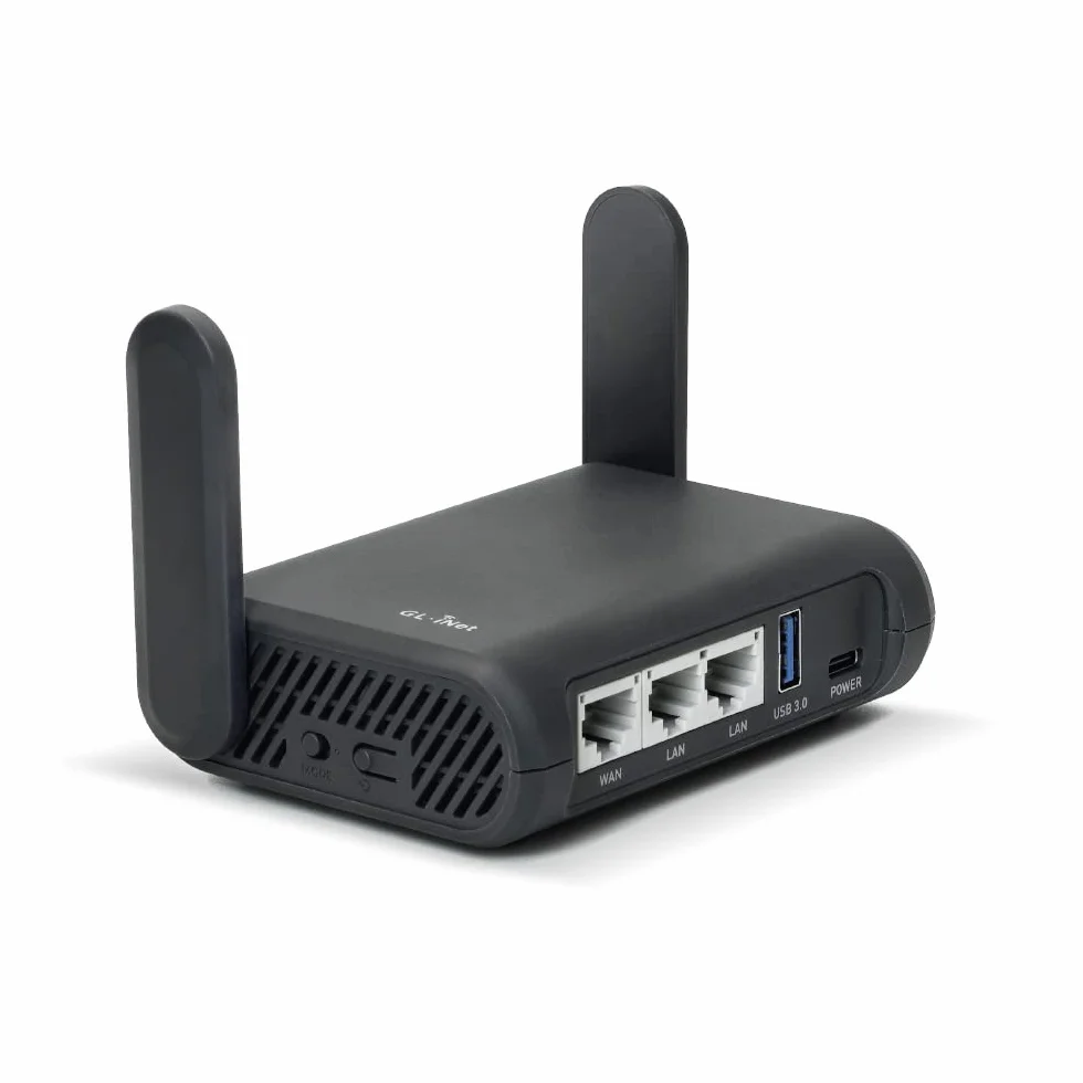 GL.iNet GL-A1300 Slate Plus Routeur de Voyage VPN sans Fil Wi-Fi Portail Captif Hôtel Connexion Téléphonique Prolongateur Point d'Évaluation Format Poche Open Source NAS
