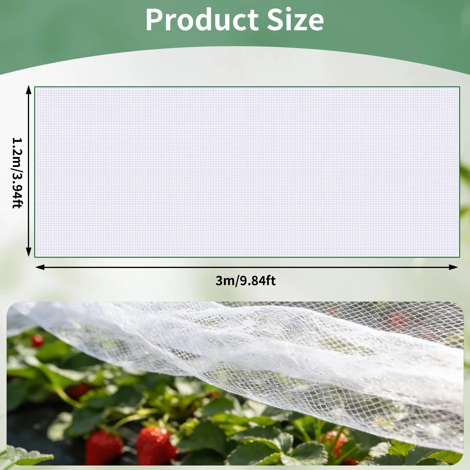 Filet Anti-Insectes 1.2 x 3m Maille Fine Protection Plantes Potager