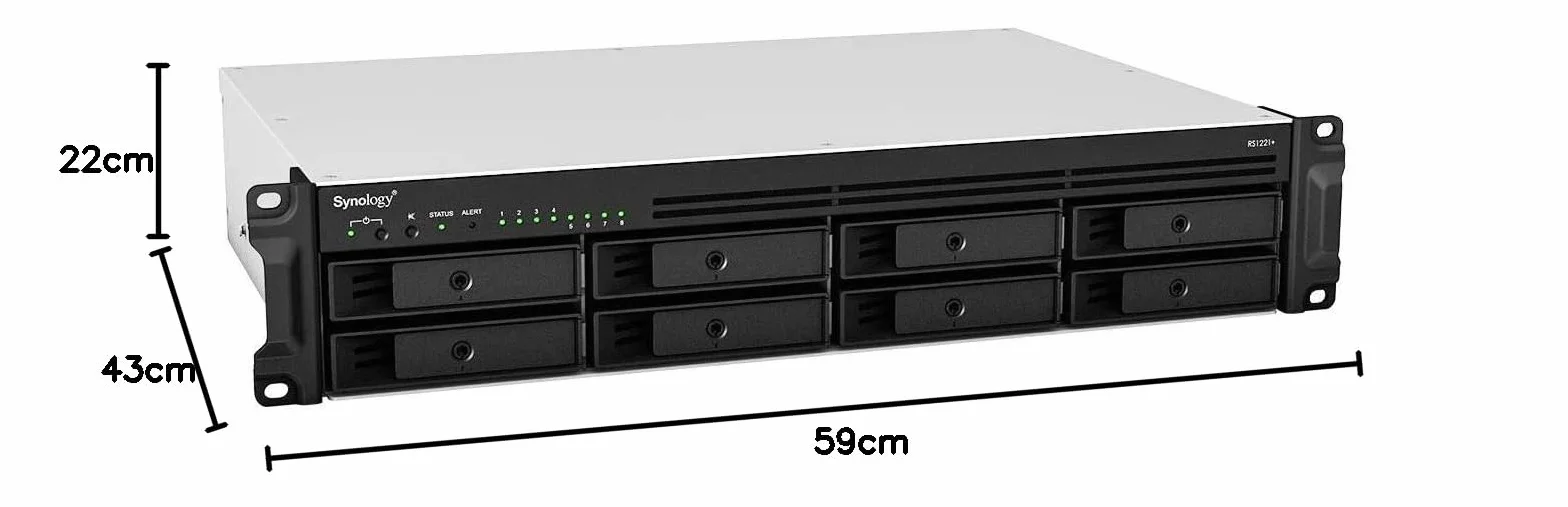Synology RackStation RS1221+ Serveur NAS Rack 2U Ethernet LAN Noir V1500B