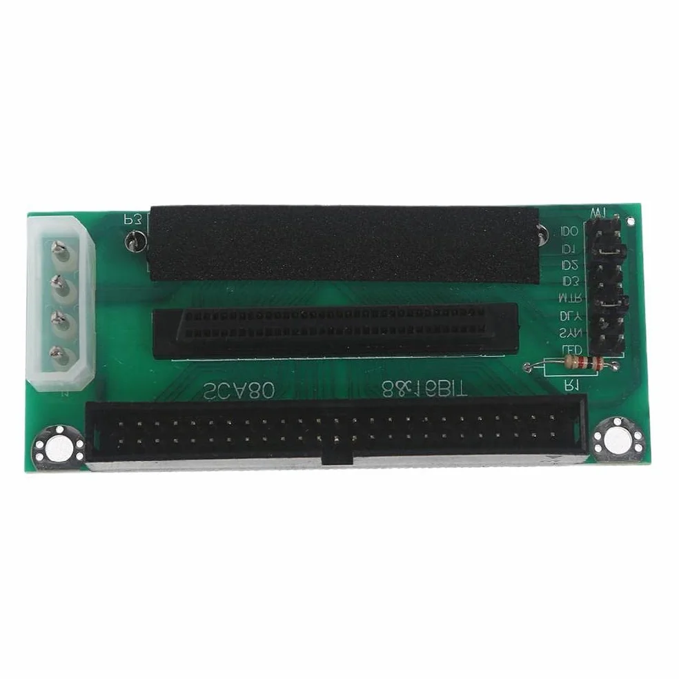 Adaptateur SCSI 80 broches vers 68 broches vers 50 broches pour disque dur IDE