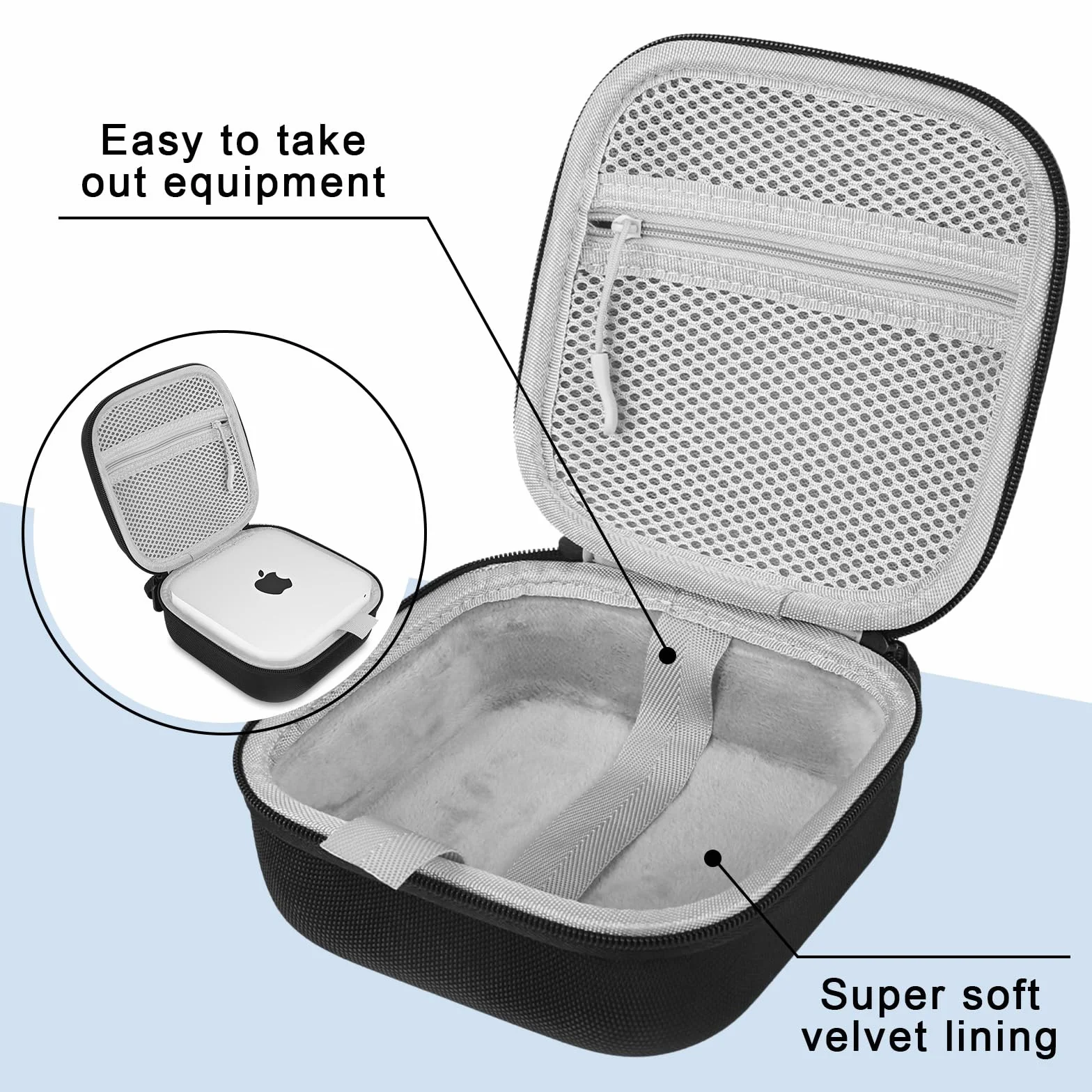 Étui de protection Apple Mac mini M4/M4 Pro, étanche, résistant aux chocs, boîte de transport robuste