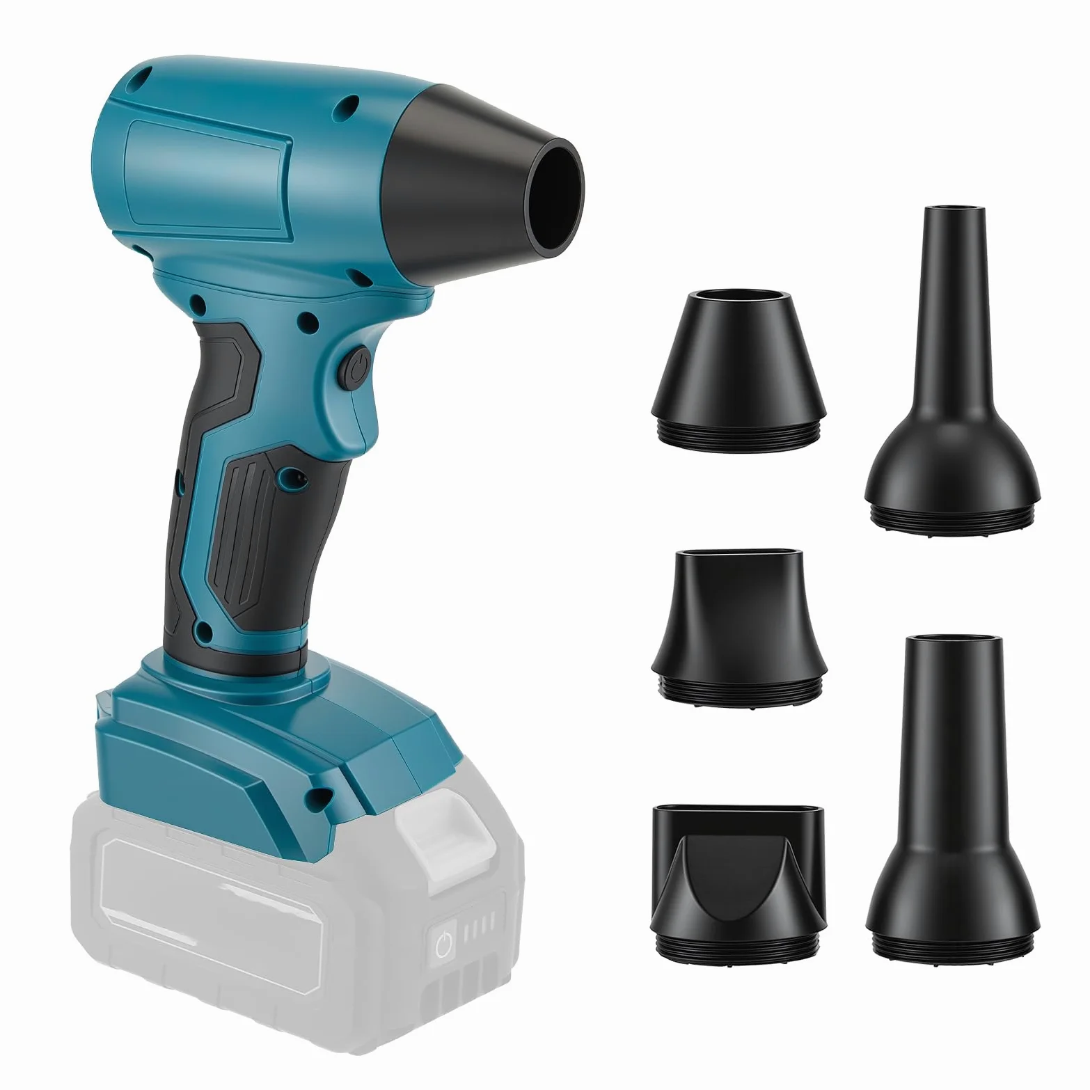 Mini souffleur sans fil compatible avec Bosch 18 V, 130 000 tr/min, sans balais, contrôle de la vitesse en continu, souffleur de poussière pour souffler les feuilles, le nettoyage, la voiture (pas de