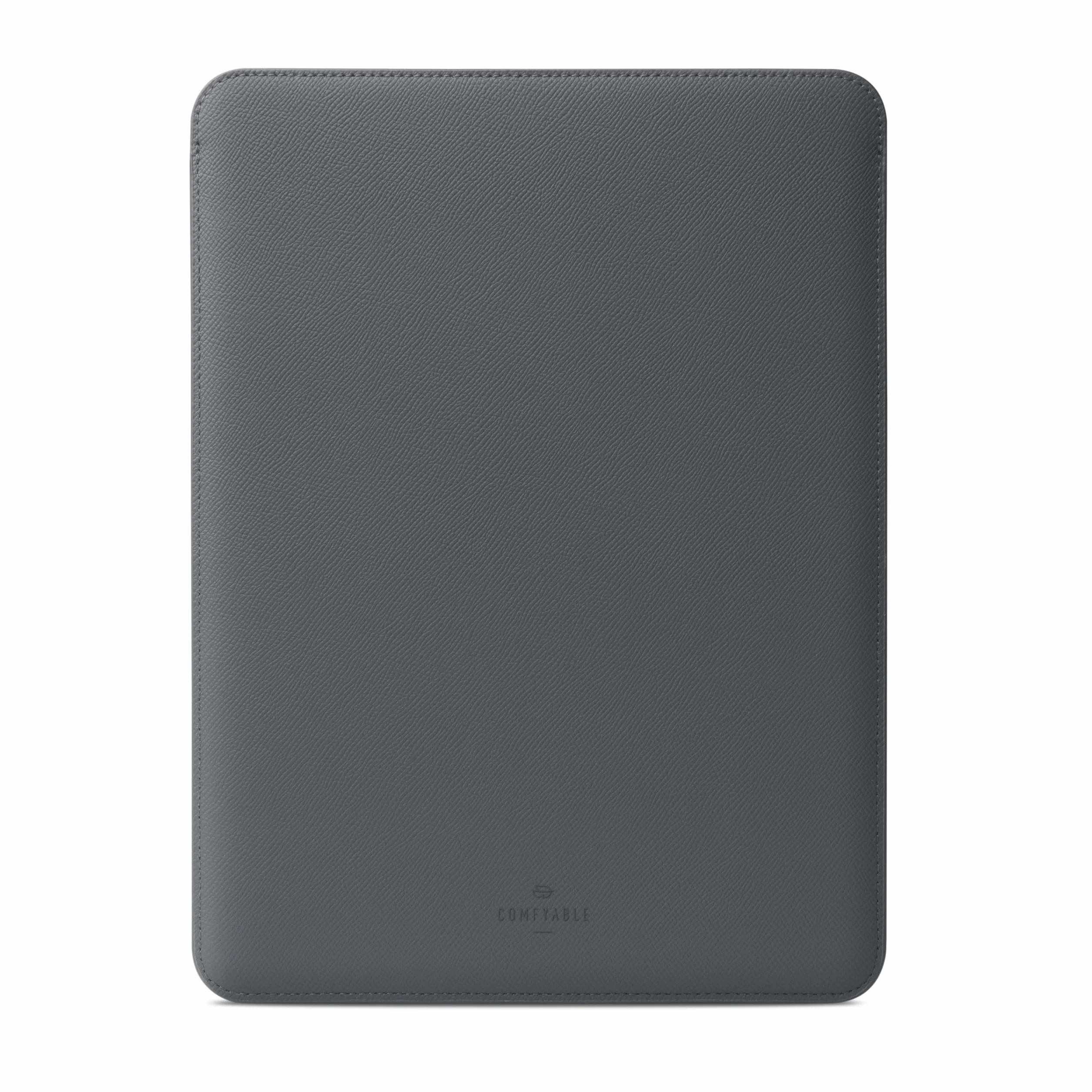 Comfyable Housse Ordinateur Portable 14 Pouces Cuir Véritable Compatible MacBook Pro 14" M5/M4/M3/M2/M1 Pro/Max 2026-2021 Gris foncé
