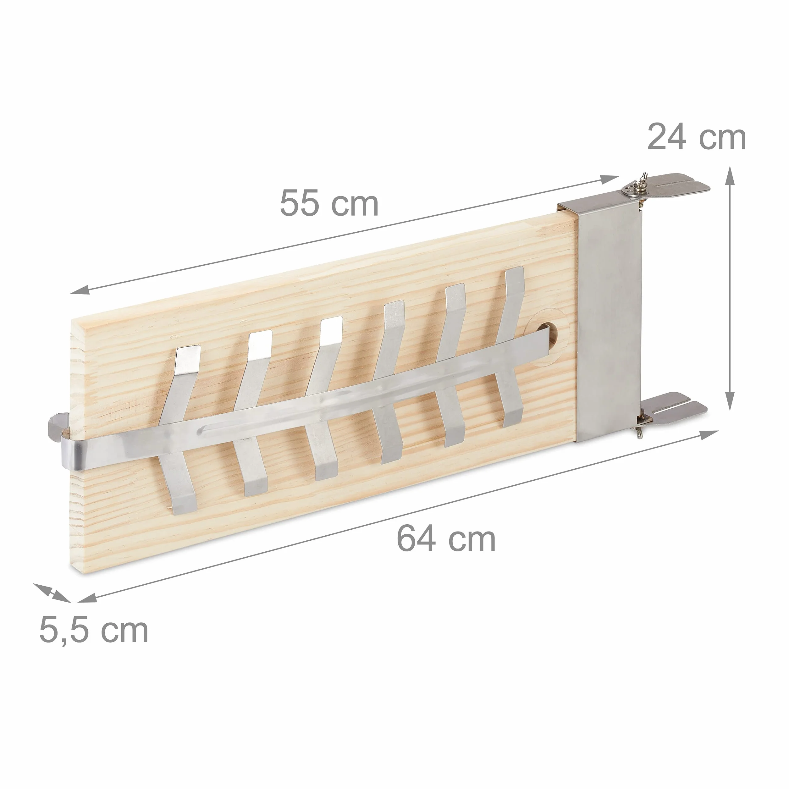 Planche à Saumon en Bois de Cèdre Lot de 2, 55 x 20 cm, avec Support pour Grillades
