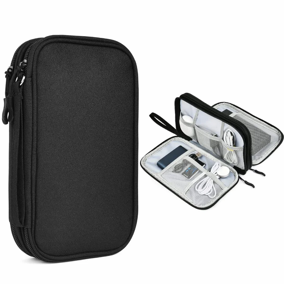 Etui Disque Dur Externe Étanche Sac de Câble de Voyage Grande Capacité Antichoc Portable Organisateur