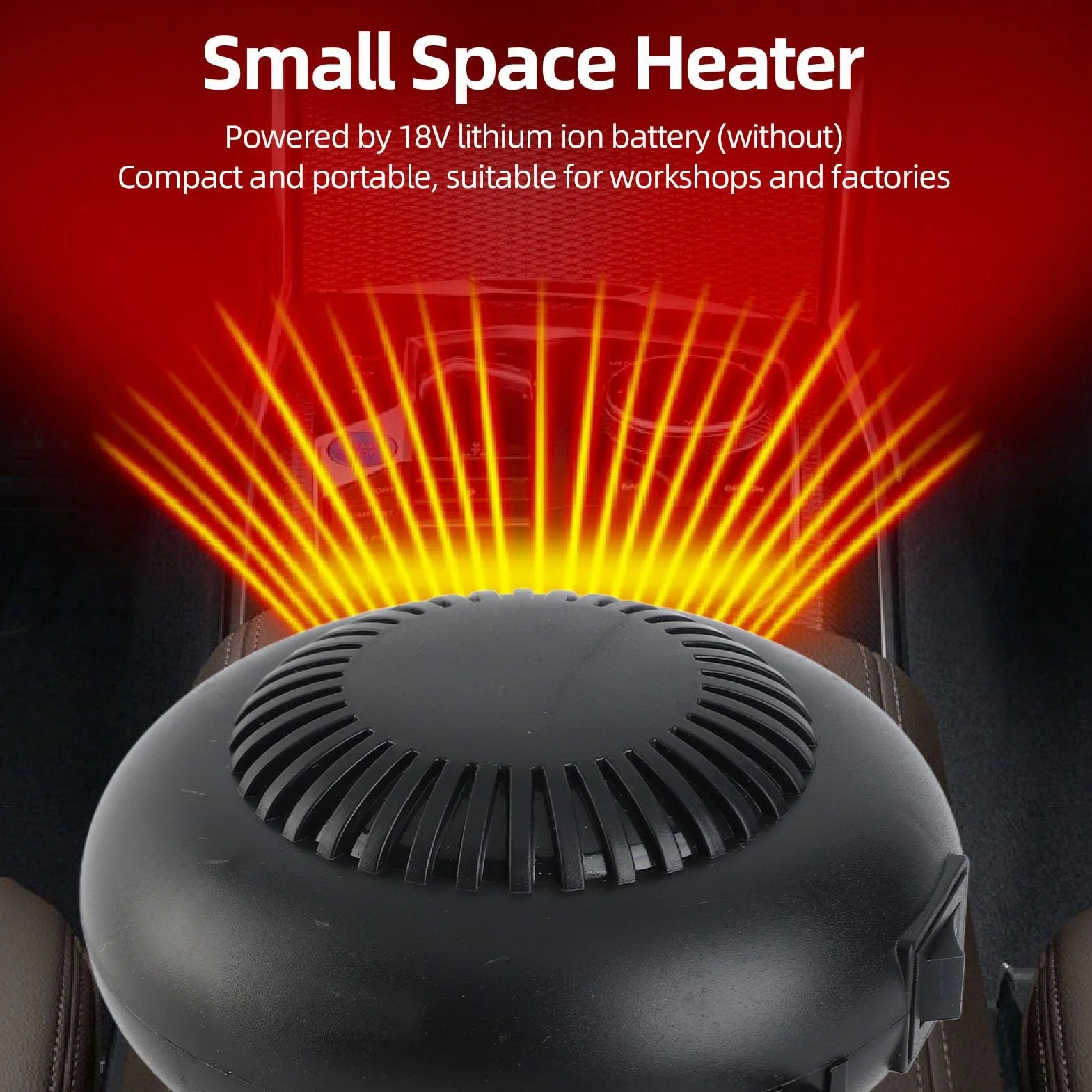 Petit chauffage d'appoint portable à piles 18 V 2 réglages de température BL1815