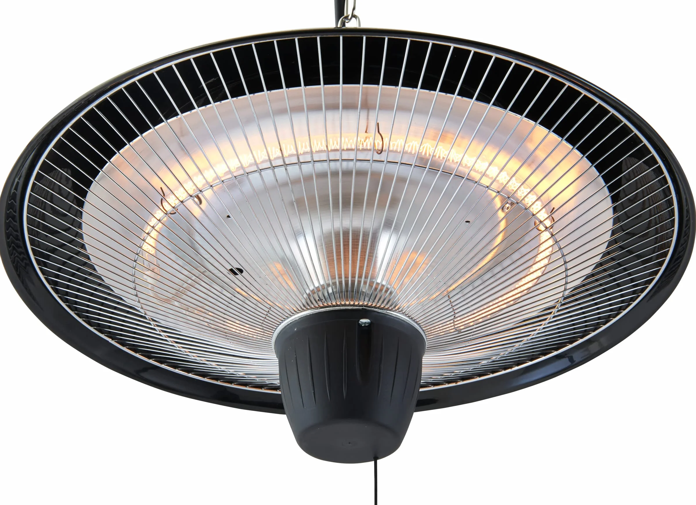 EVATRONIC Chauffage d'extérieur 2000W Halogène IP24 Noir