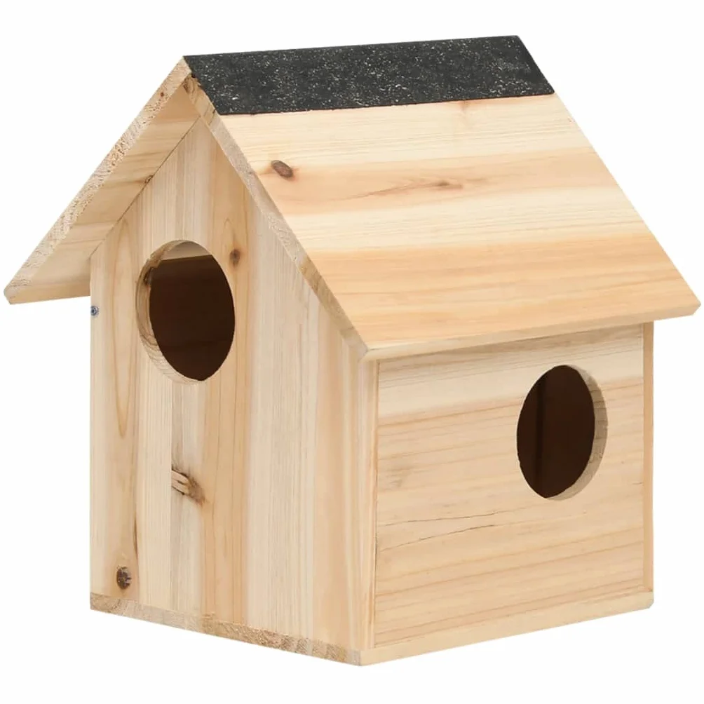 Maison pour écureuils Bois de Sapin Massif 26x25x29 cm Brun 1.4 kg