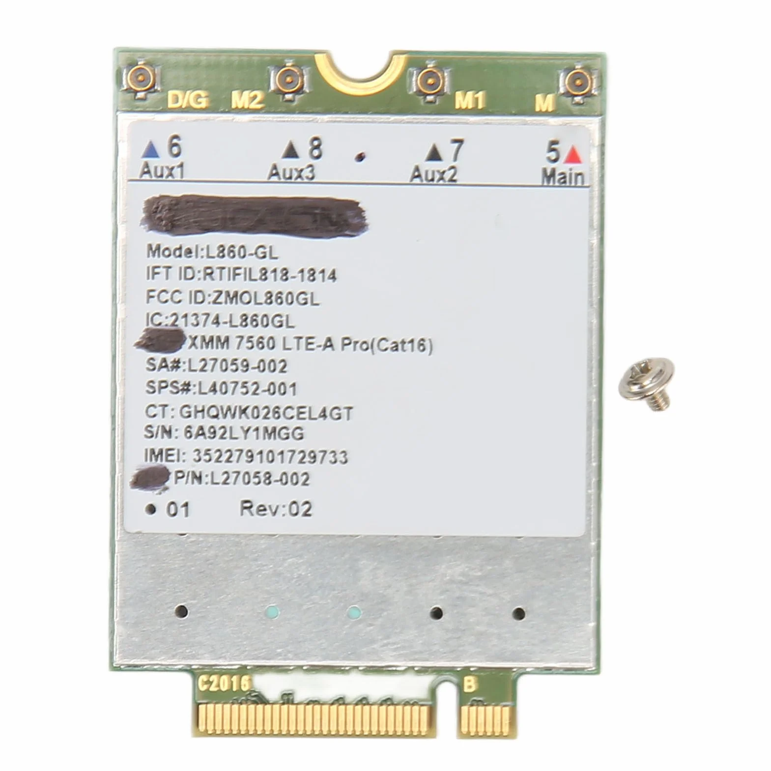 Jectse L860 GL Carte WiFi M.2 LTE FDD TDD Haute Vitesse 1 Gbps DL pour Laptop