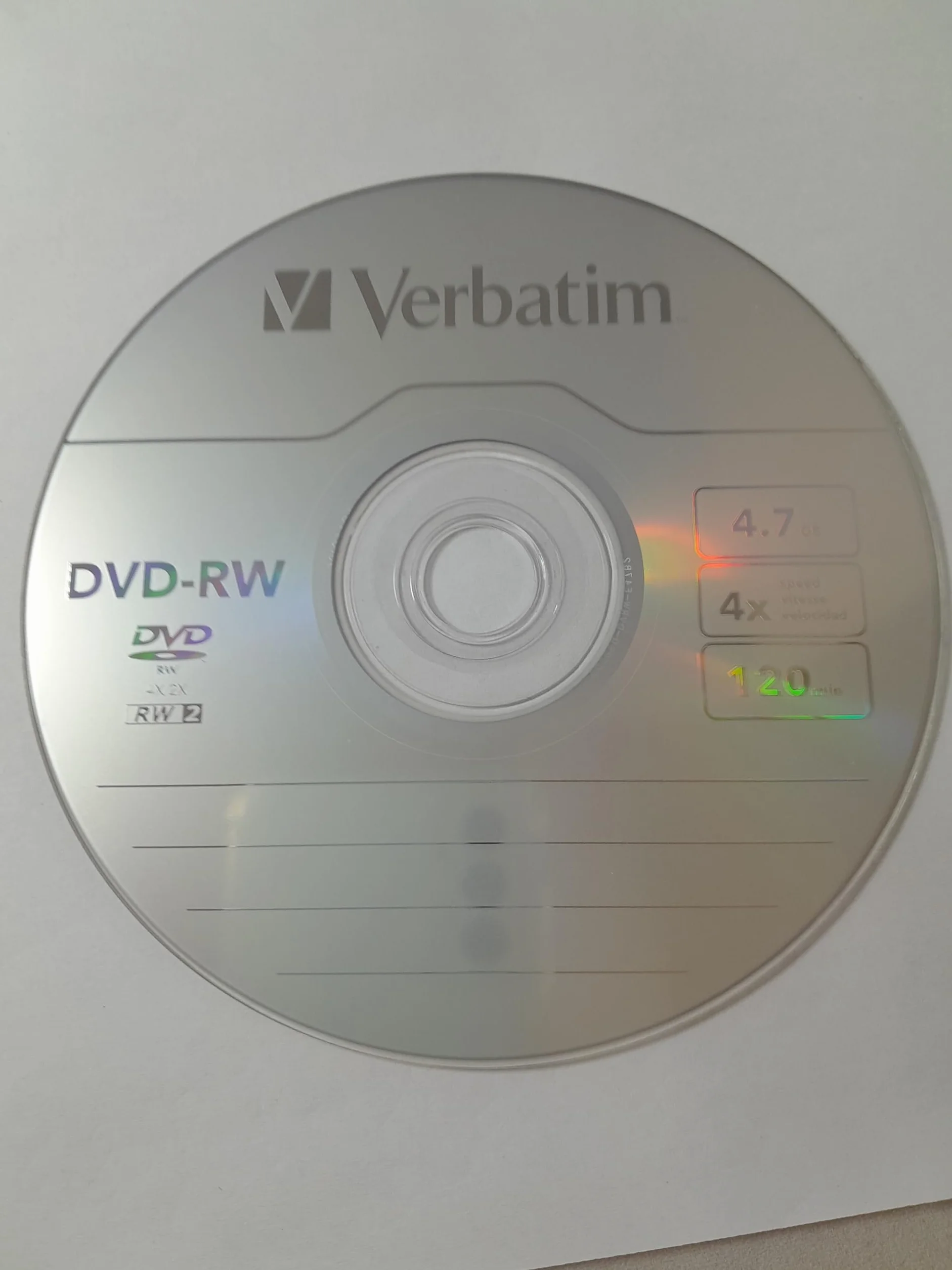 DVD-RW 4,7 Go 4X 120 Min
