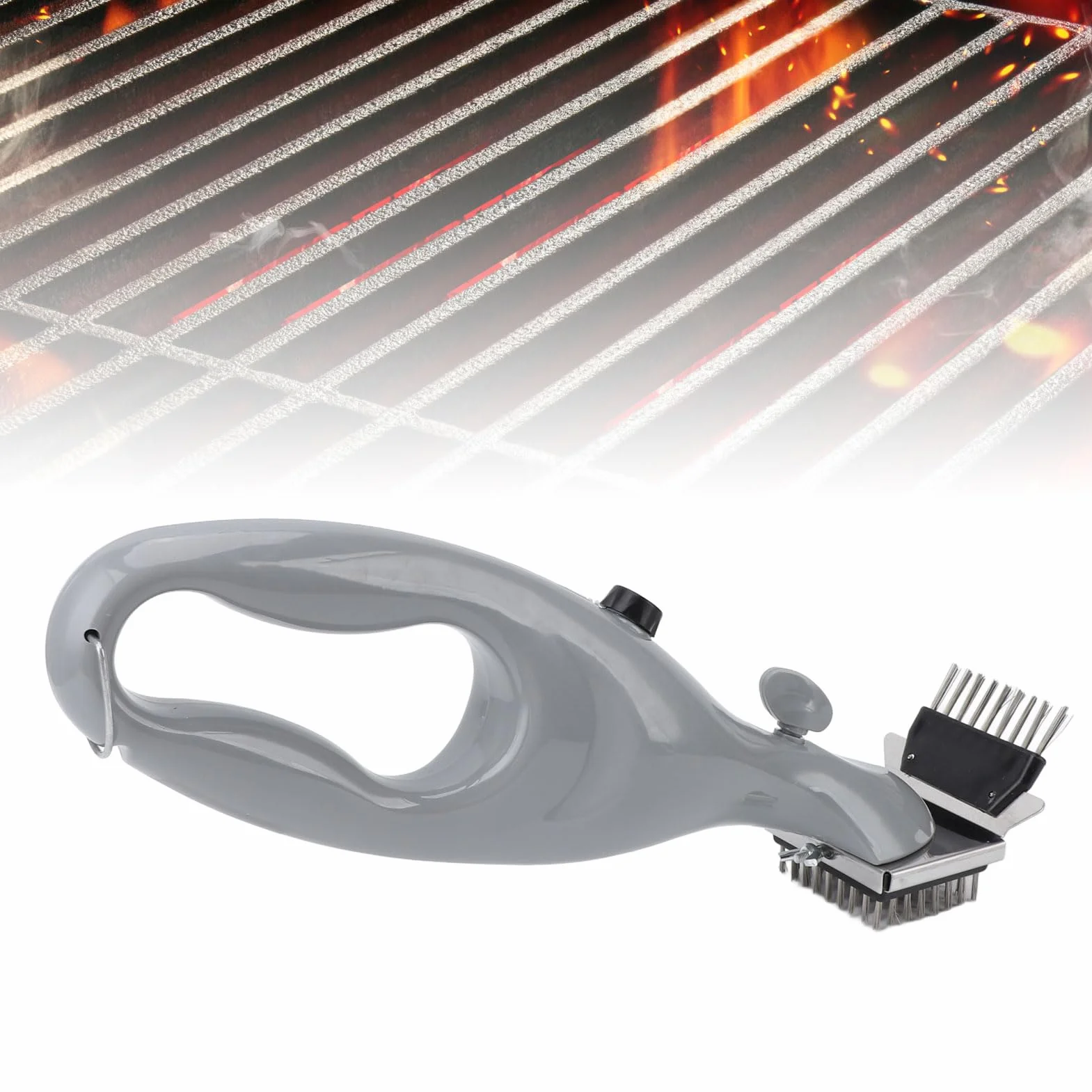 Brosse de Gril à Barbecue à Vapeur, Pinceau électrique et Grattoir, Cadeaux de Grillades pour Hommes