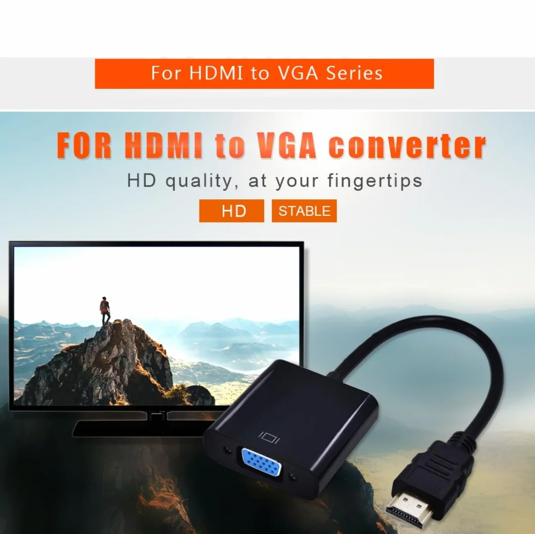 Chenyang Adaptateur HDMI vers VGA Femelle avec Micro Mini HDMI pour Projecteur Moniteur PC