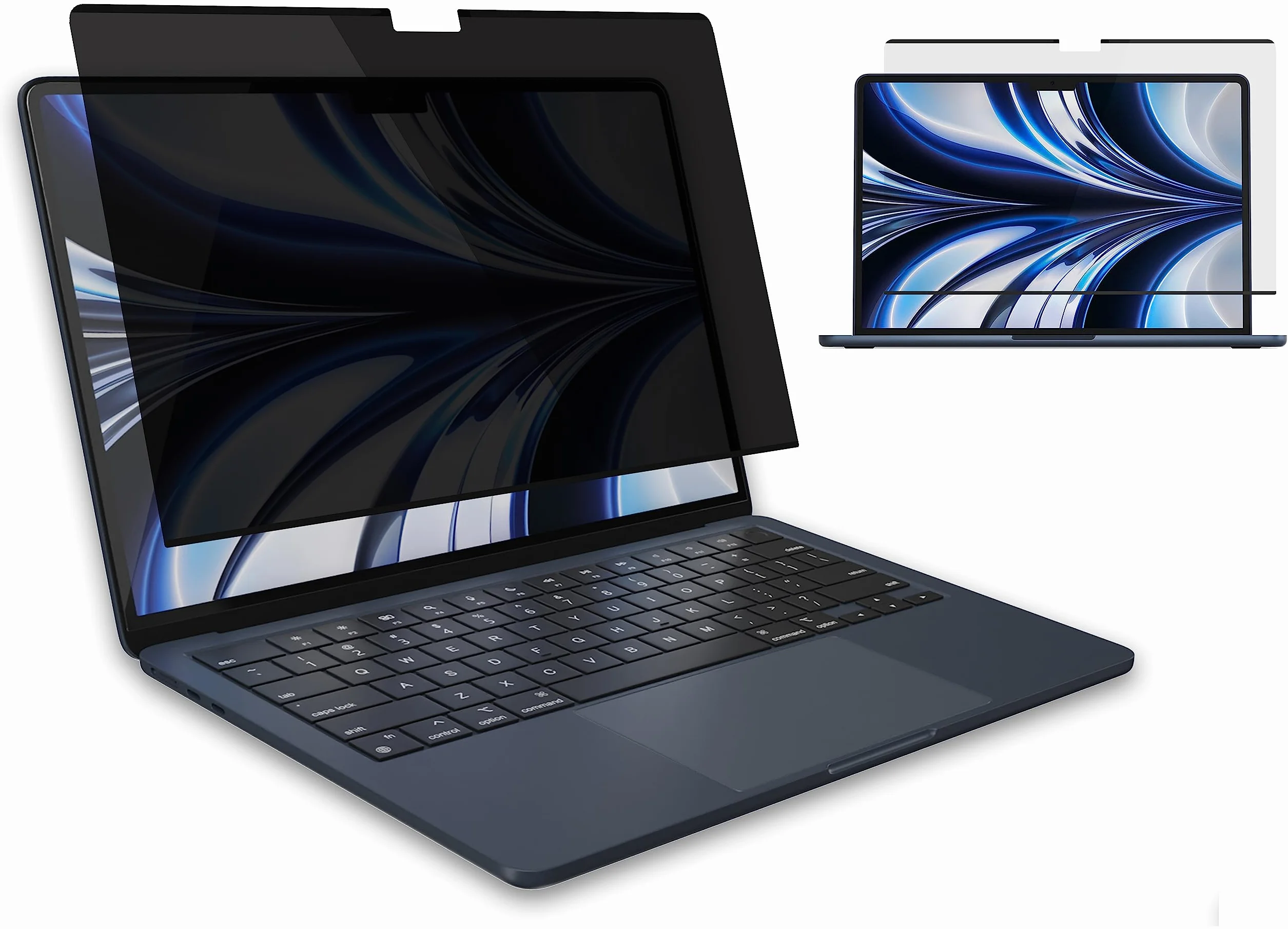 MyGadget Protection Écran Anti Spy Apple MacBook Air 13,6 pouces 2022 Filtre magnétique Amovible