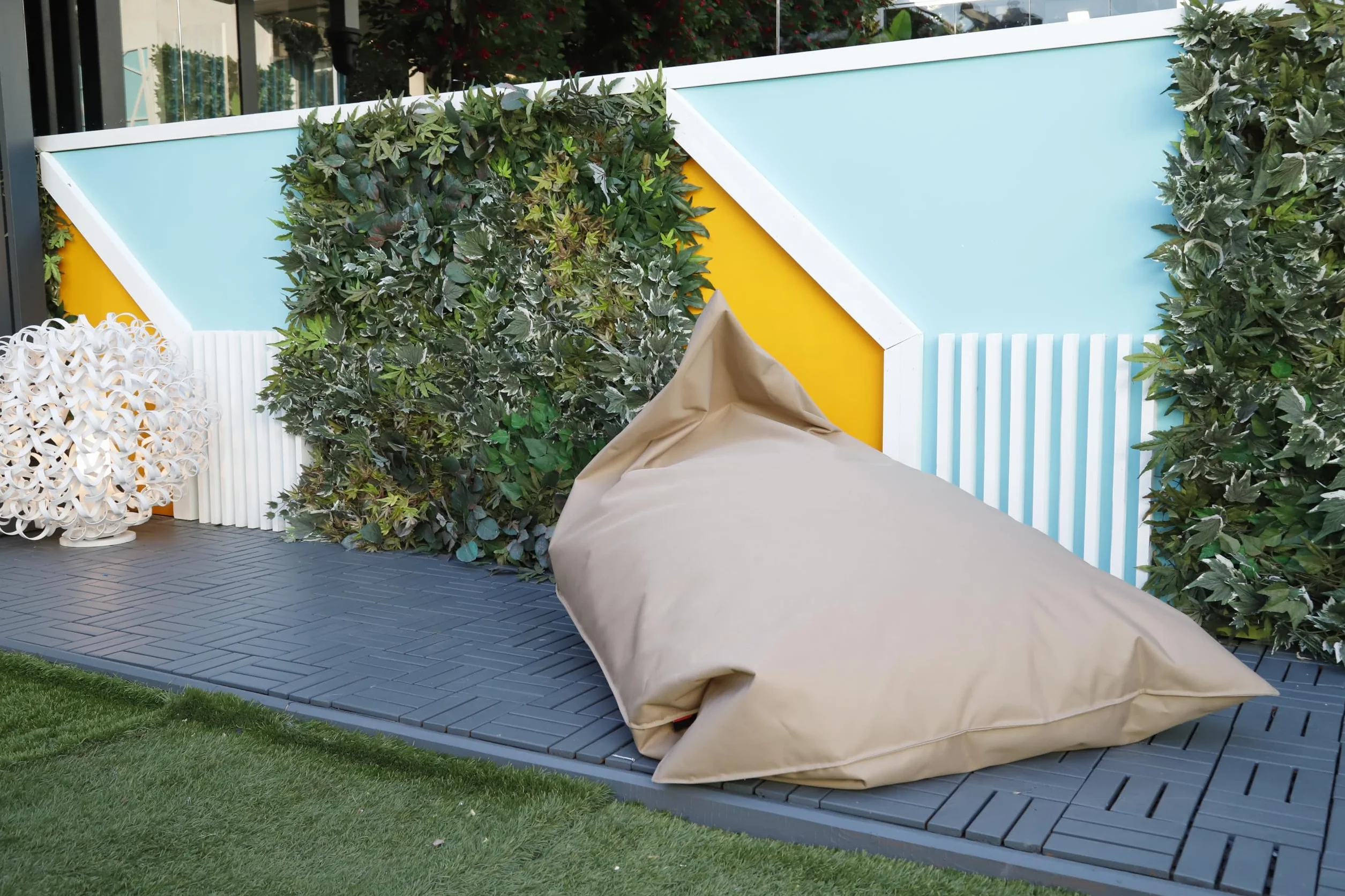 Ecopuf Lazy Pouf en Tissu Polyester Anti-déchirures Imperméable 150 x 100 cm
