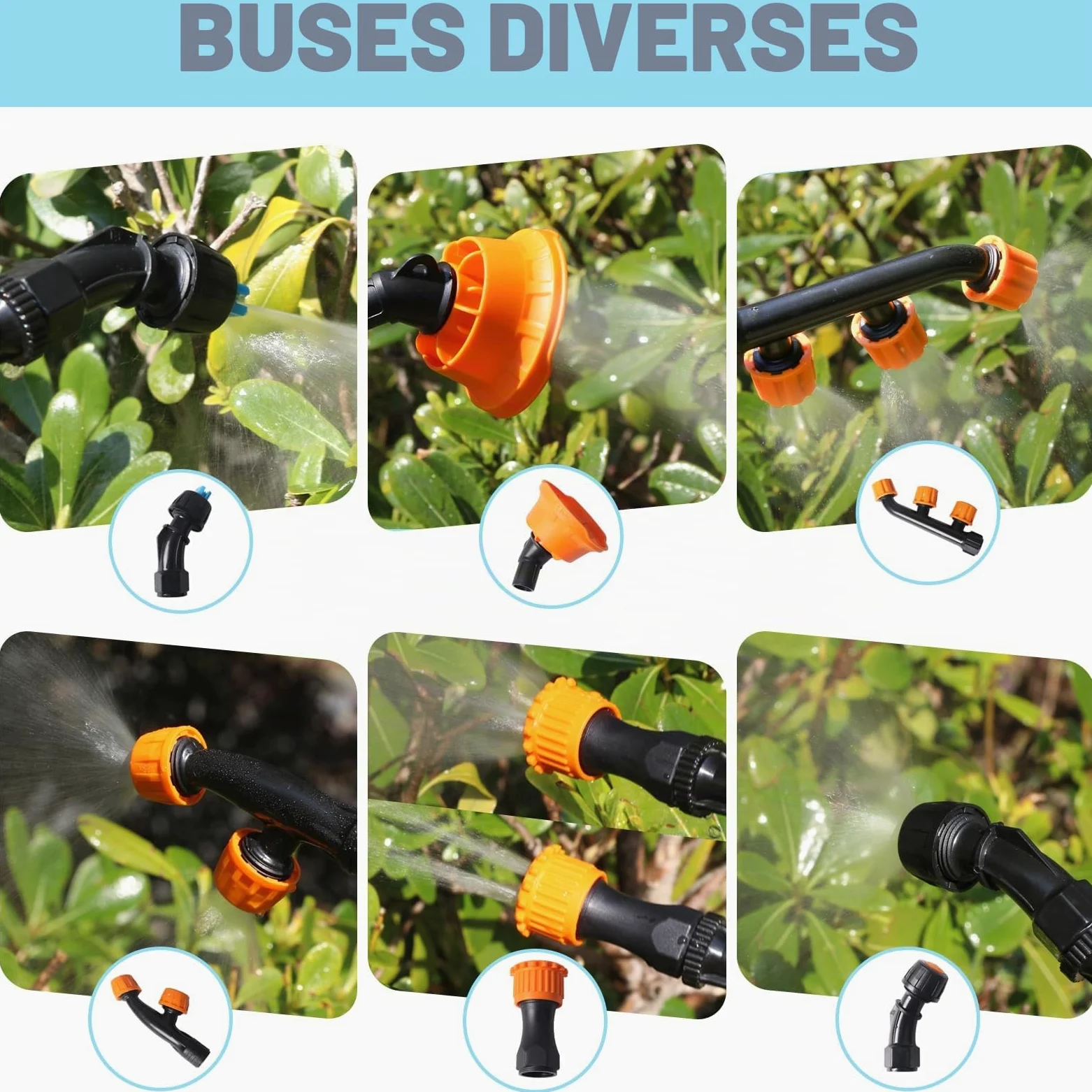 Pulvérisateur à Dos Électrique 16L, Pulvérisateur de Jardin Électrique avec 6 Buses de Brumisation Réglables, Pulvérisateur Rechargeable avec Batterie pour Arrosage et Nettoyage de Pelouse