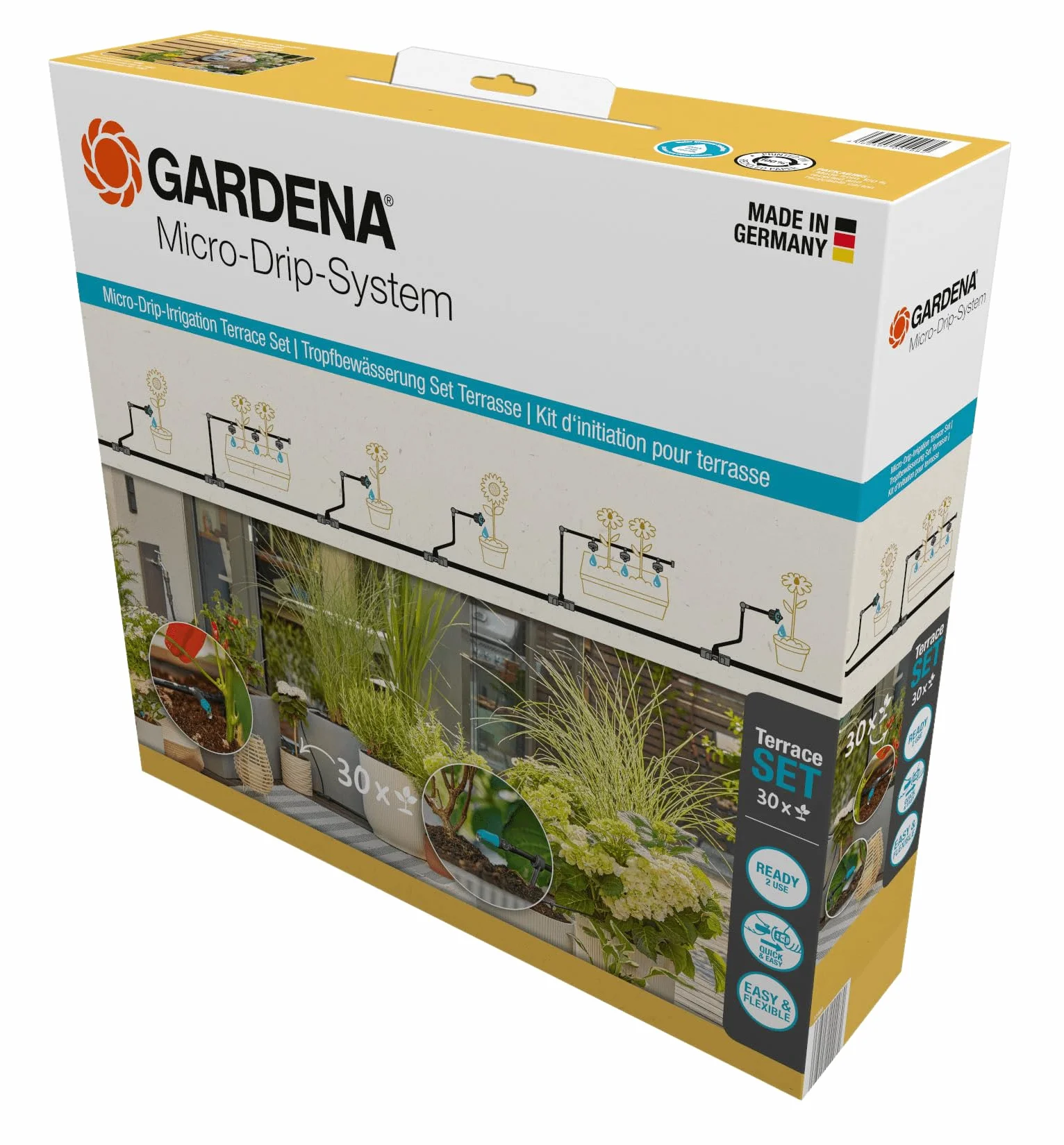 Gardena Micro-Drip-Irrigation Terrace Set 30 Plants